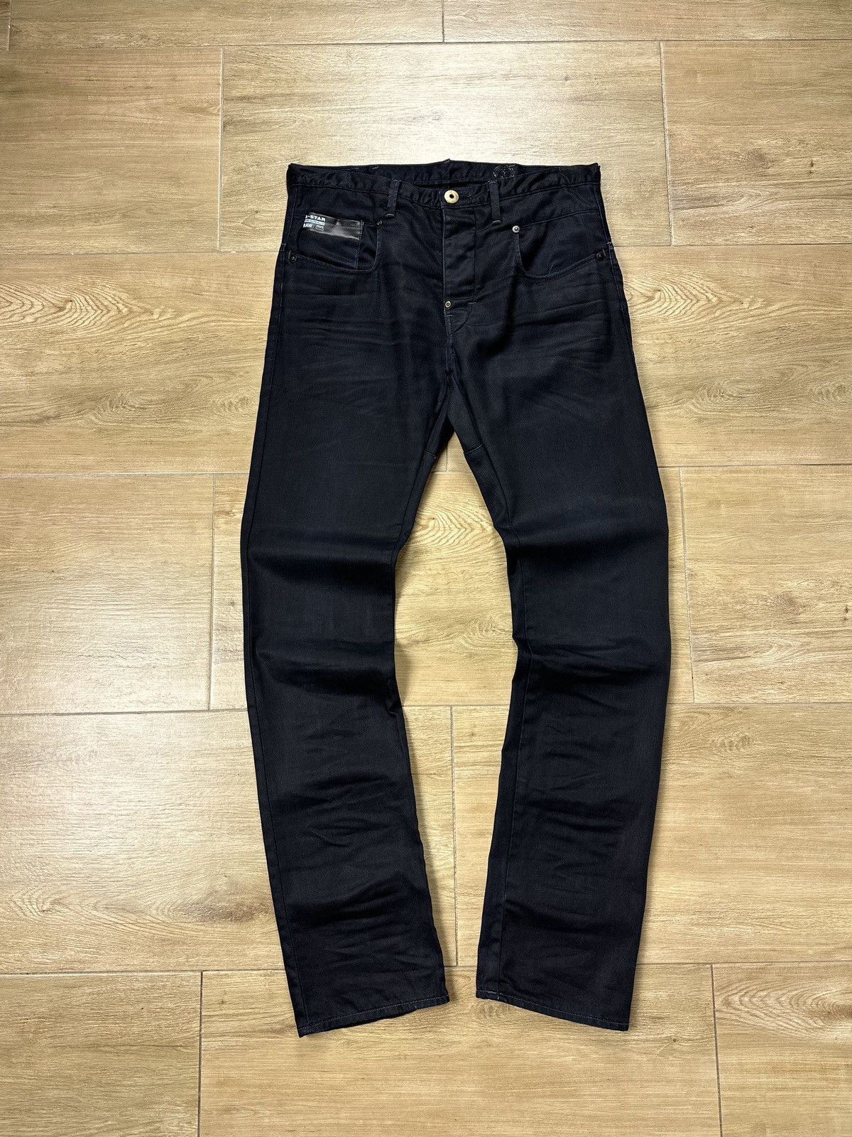 G-Star × Vintage Vintage Y2K G-Star Raw Waxed Denim Pants Size US 30 / EU 46 - 6 Thumbnail