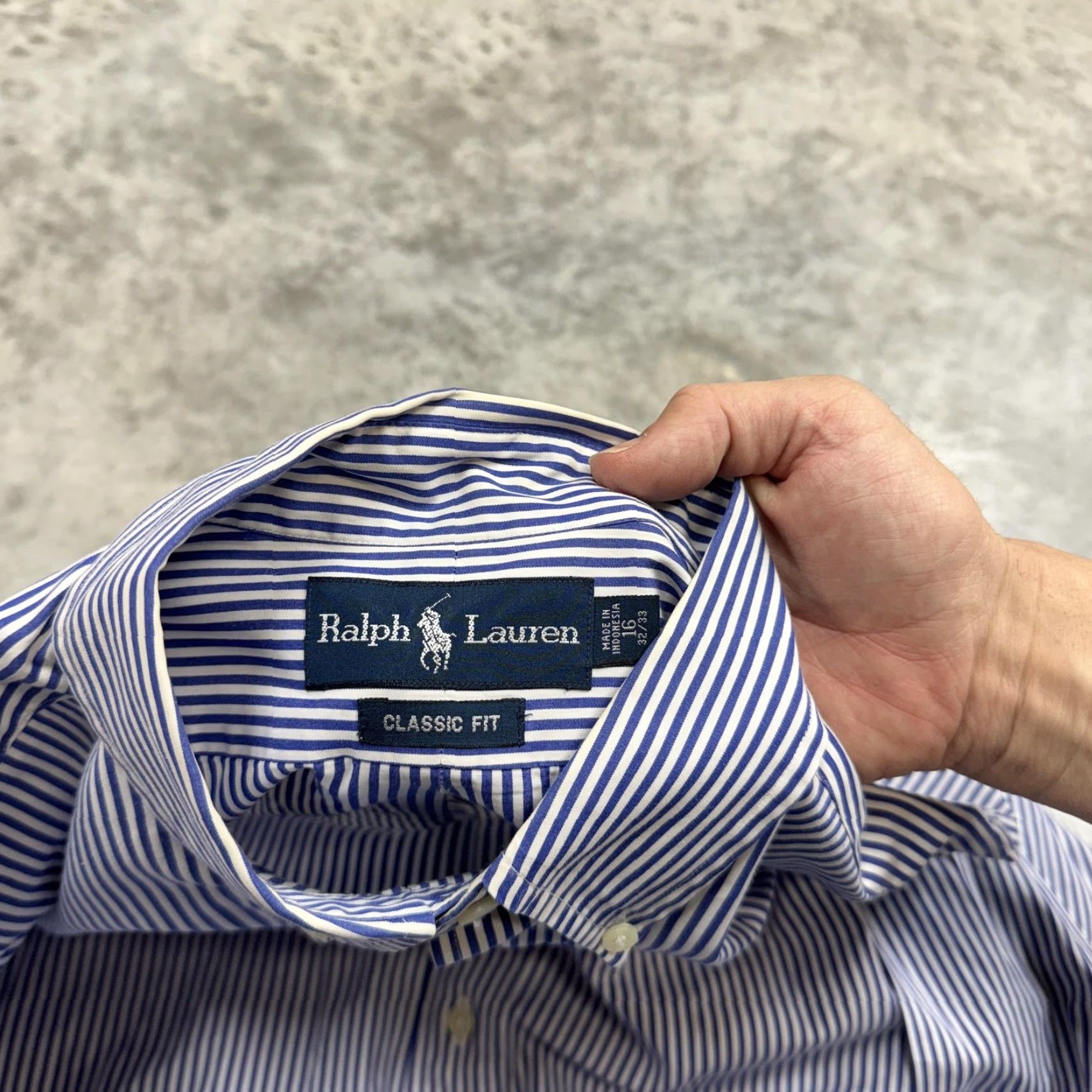 Ralph Lauren Ralph Lauren Shirt Mens L Blue White Striped Classic Fit Button-Down Logo Embroidered 16.5 35 Long Sleeve Button Up Size US L / EU 52-54 / 3 - 5 Thumbnail