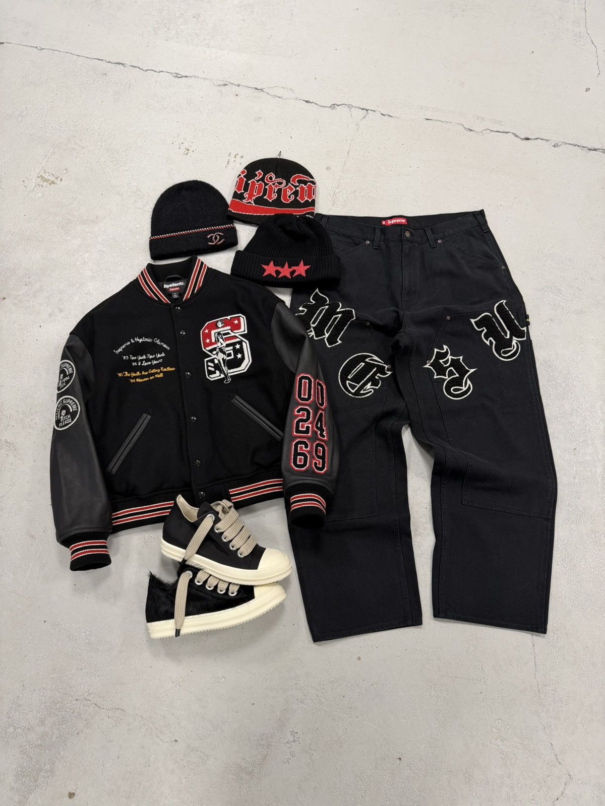 Hysteric Glamour Supreme Mesh Varsity Jacket Supreme Hysteric 
