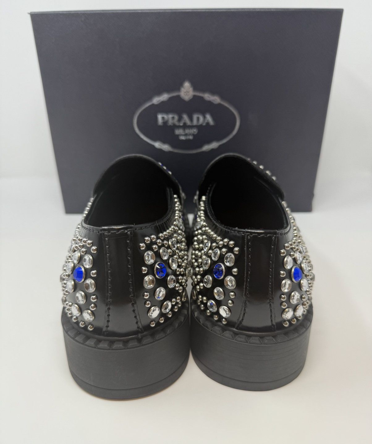 Prada Prada Rhinestone Embellished Leather Loafer Size US 10.5 / EU 43-44 - 5 Thumbnail