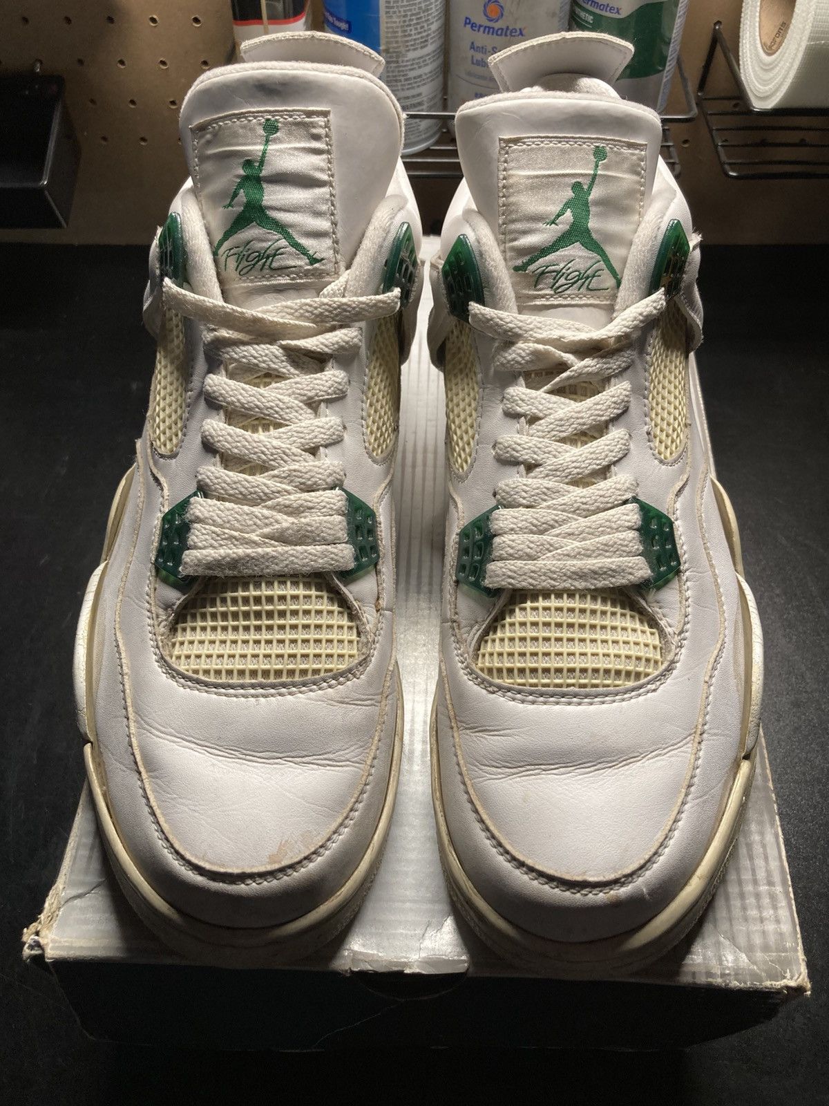Jordan Brand Air Jordan retro 4 classic green 2004 Size US 12 / EU 45 - 3 Thumbnail