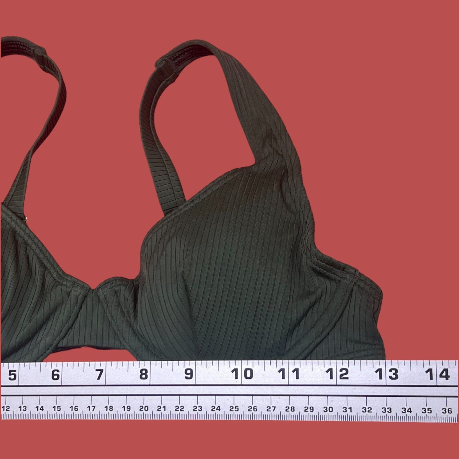 Other Shade & Shore - Women's Retro Ribbed Underwire Bikini Top - Size ONE SIZE - 5 Thumbnail