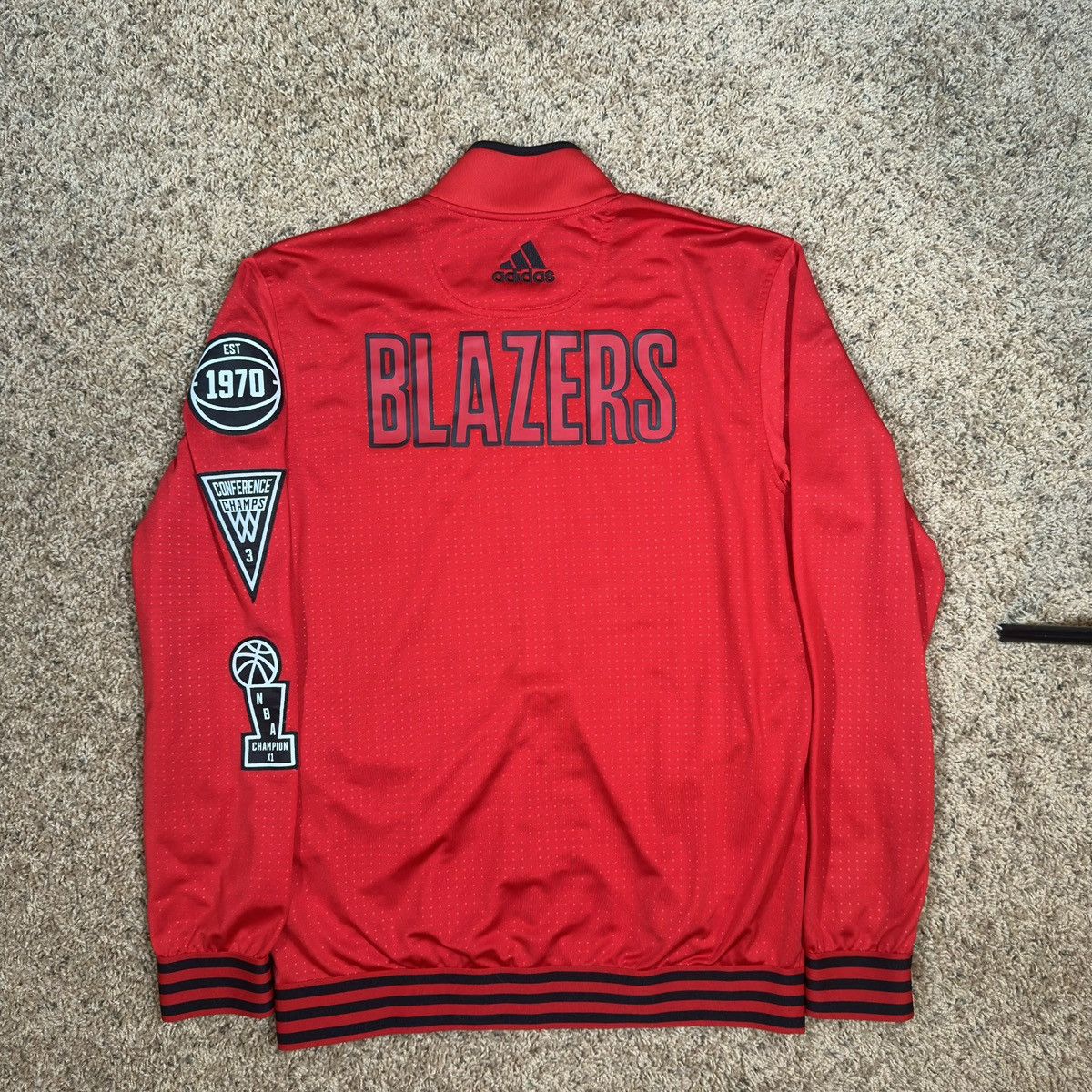 Adidas Portland Trail Blazers 2015-2016 NBA Adidas Warm Up Jacket Size US M / EU 48-50 / 2 - 3 Thumbnail