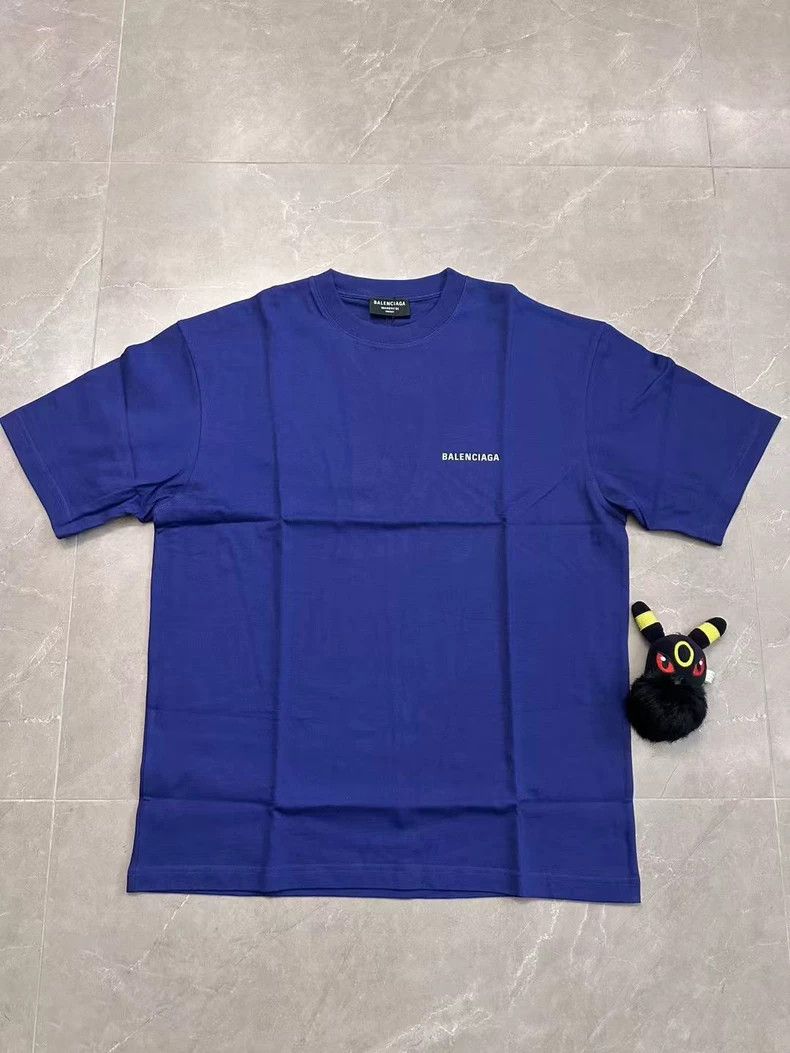 Balenciaga Balenciaga Blue Logo Short Sleeve Size US S / EU 44-46 / 1 - 2 Thumbnail