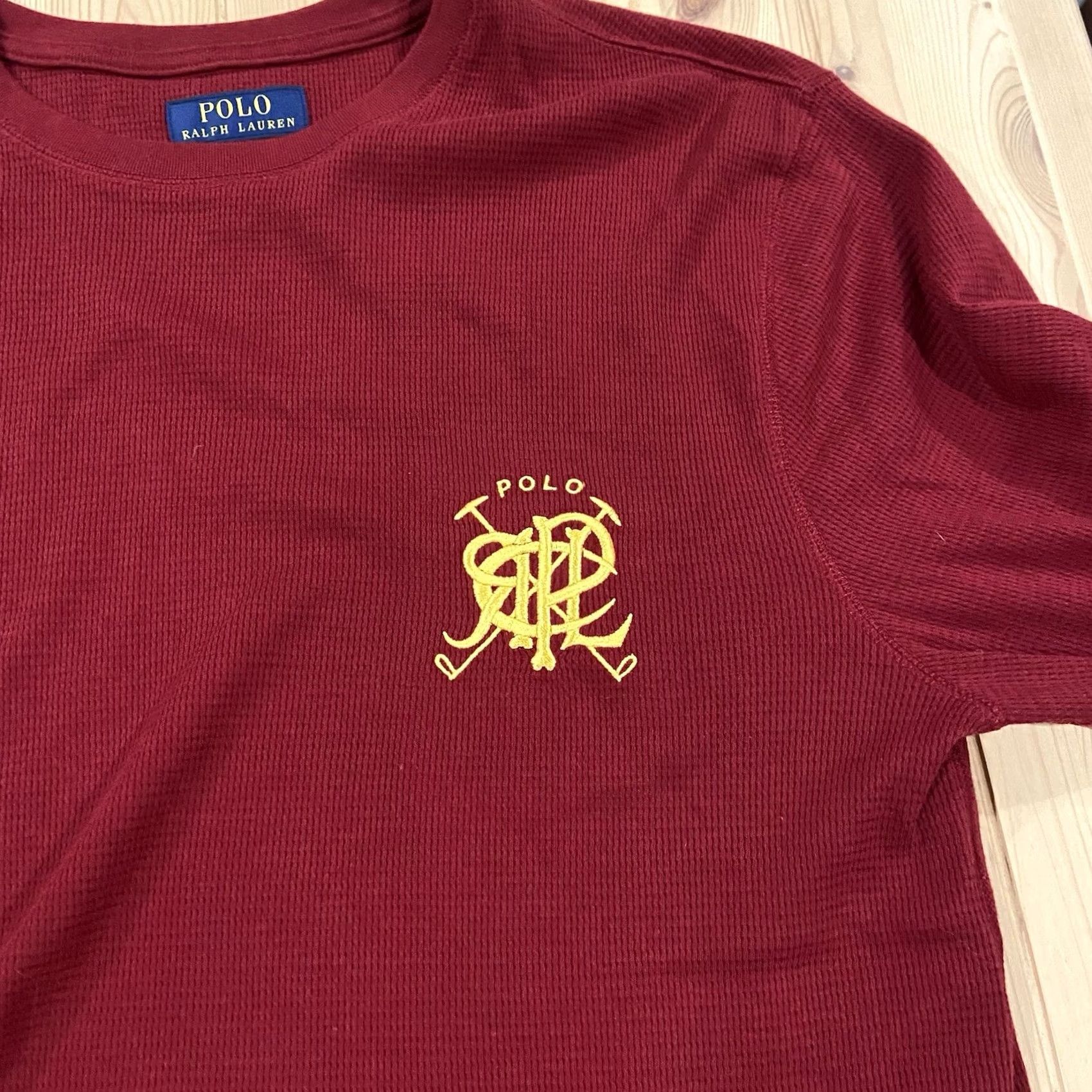 Polo Ralph Lauren Polo Ralph Lauren Shirt Nightshirt Men XL Crew Neck Cotton Blend Embroidered Bear Polo Bear Red Long Sleeve Pajama Top Size US XL / EU 56 / 4 - 3 Thumbnail