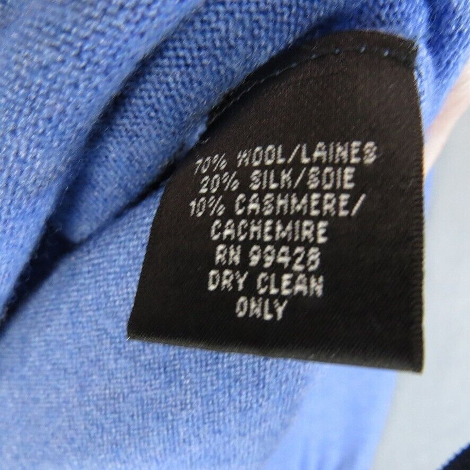 BUGATCHI Bugatchi Uomo Cashmere Sweater Mens Medium Blue Crew Size US M / EU 48-50 / 2 - 5 Thumbnail