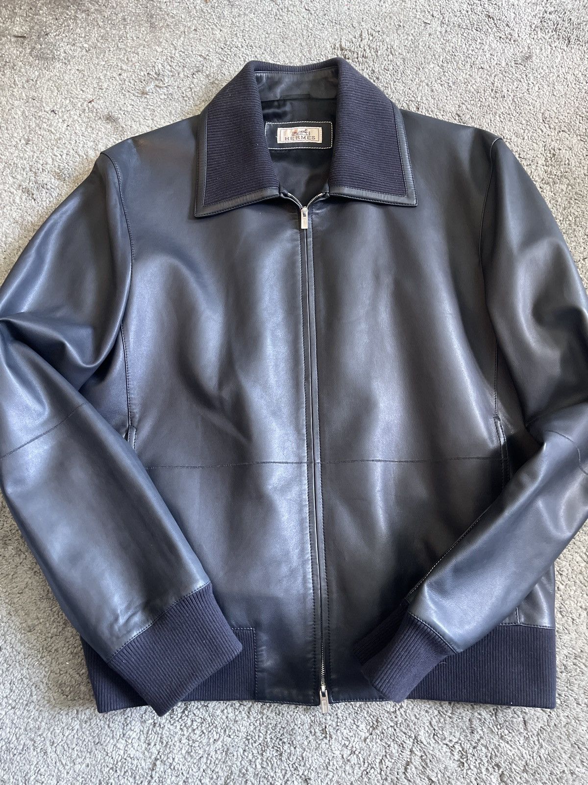 Hermes Hermes lambskin leather jacket runway Spring 2017 Size US L / EU 52-54 / 3 - 1 Thumbnail