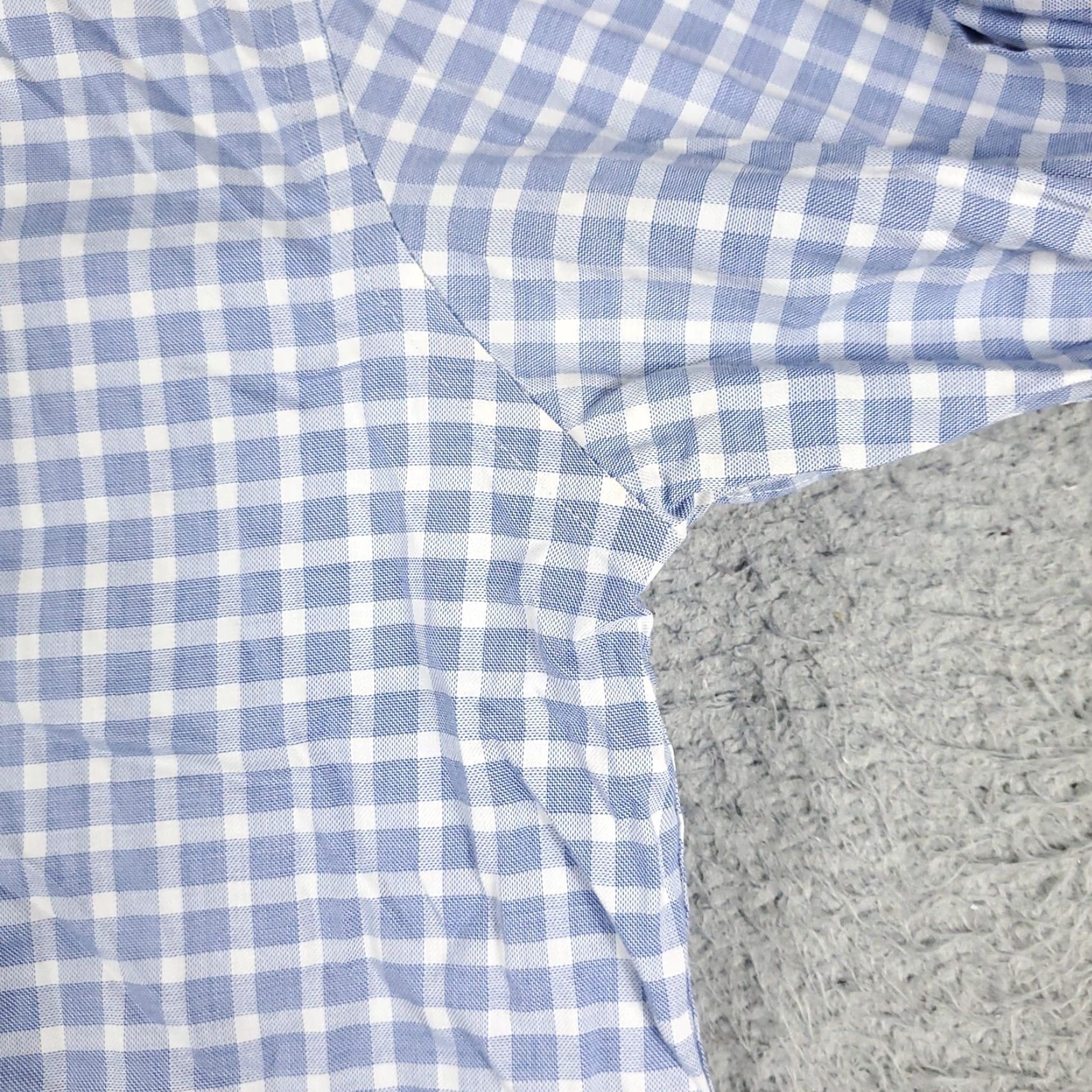 Tommy Hilfiger Tommy Hilfiger Dress Shirt Mens 16.5 Blue Check Long Sleeve Button-Down Regular Fit Size 42R - 4 Thumbnail