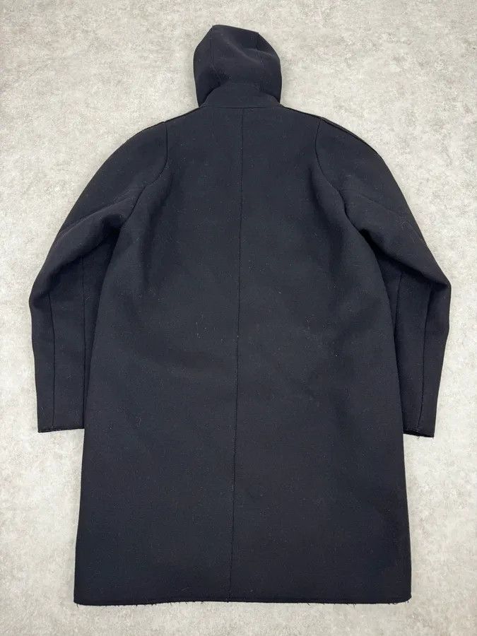 Acne Studios Acne Studios Black Spy Hooded Wool Trench Coat Size US M / EU 48-50 / 2 - 5 Thumbnail