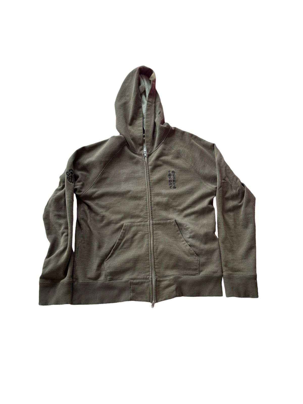 image of Chrome Hearts Zip-Up in Green, Men's (Size Small)