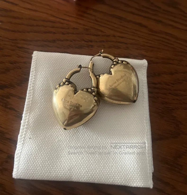 Acne Studios Acne Studios Vintage Distressed Heart Lock Earrings Size ONE SIZE - 3 Thumbnail