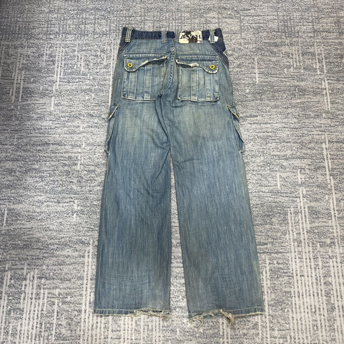 Hysteric Glamour Sick☠️ AVH Flare Cargo Jeans Baggy Loose Distressed 90s Size US 30 / EU 46 - 11 Thumbnail