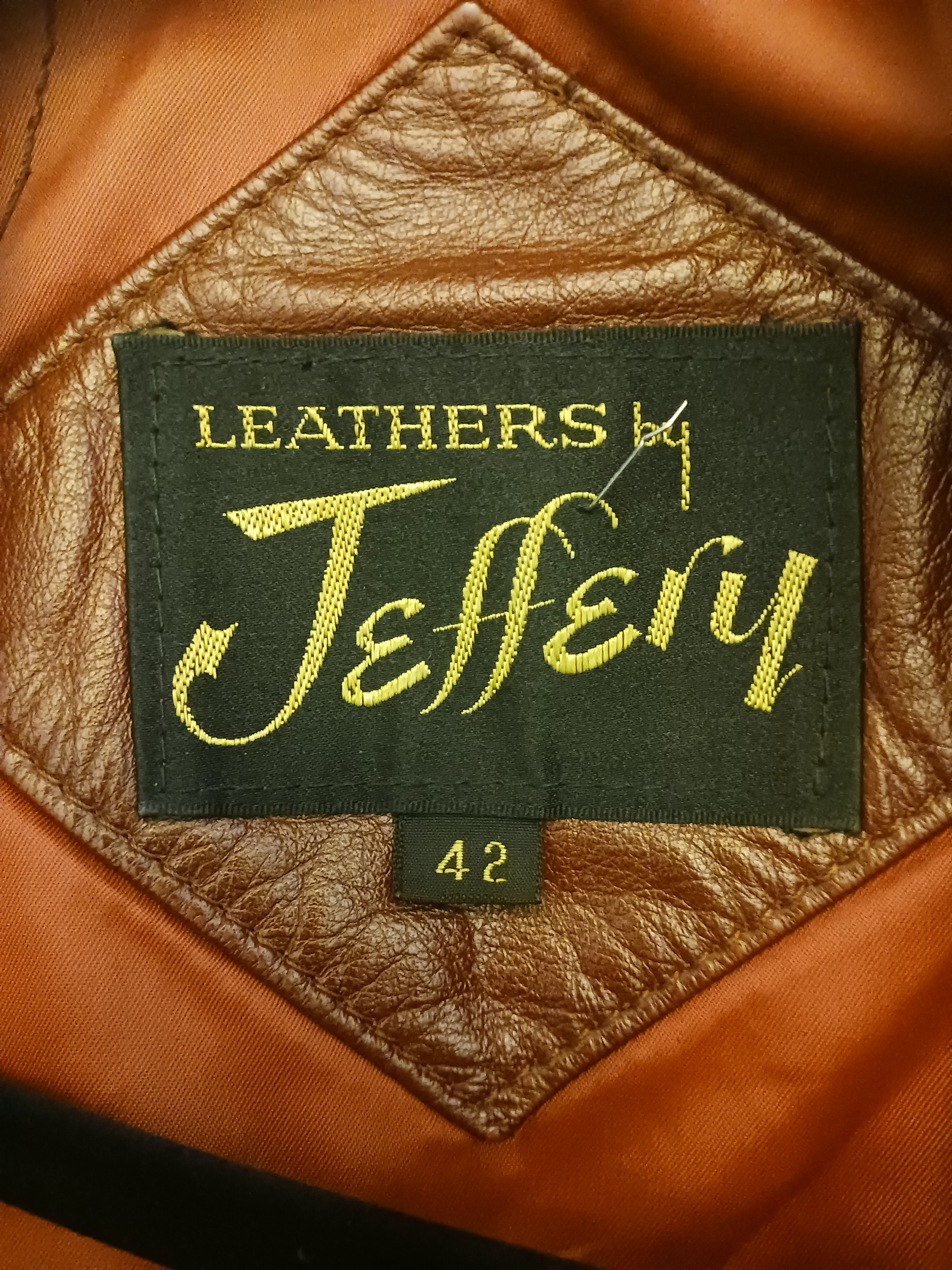 Vintage Vintage 70's Jeffery 100% Leather Jacket Size US L / EU 52-54 / 3 - 3 Thumbnail
