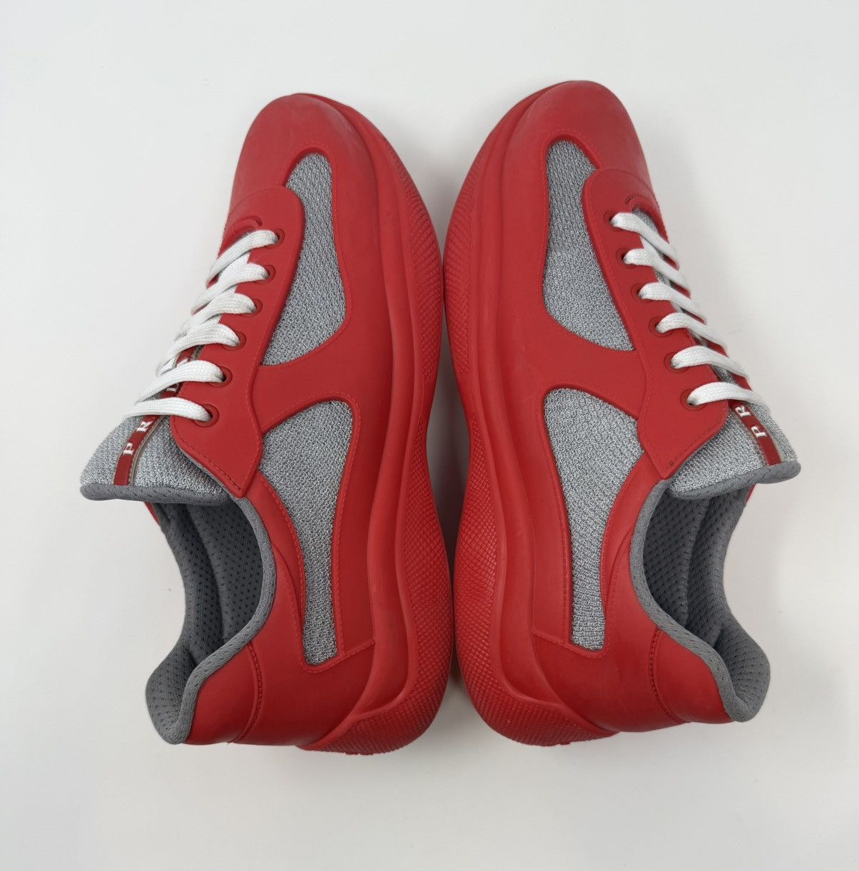 Prada Prada Americas Cup Rubber Sneaker Red Size US 10 / EU 43 - 3 Thumbnail