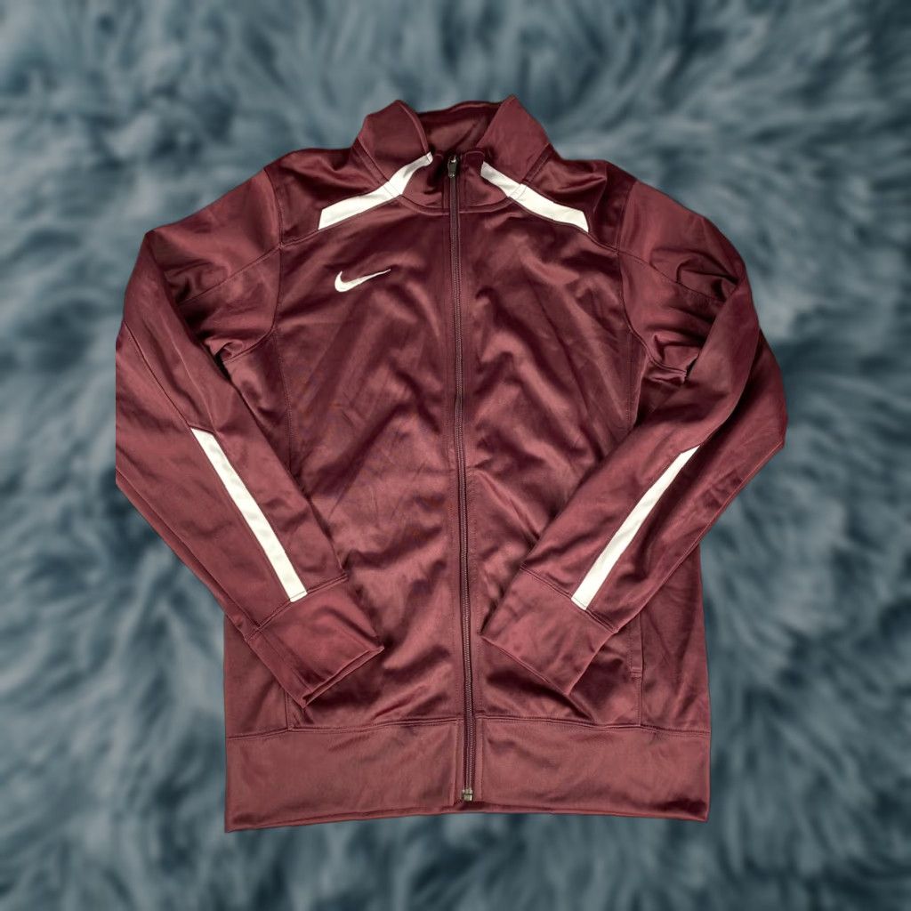 Nike VINTAGE Nike Air Track Jacket Mens S Burgandy Red Maroon Track Jacket Nike Air 90s Ac tivewear Mens Size US S / EU 44-46 / 1 - 1 Thumbnail