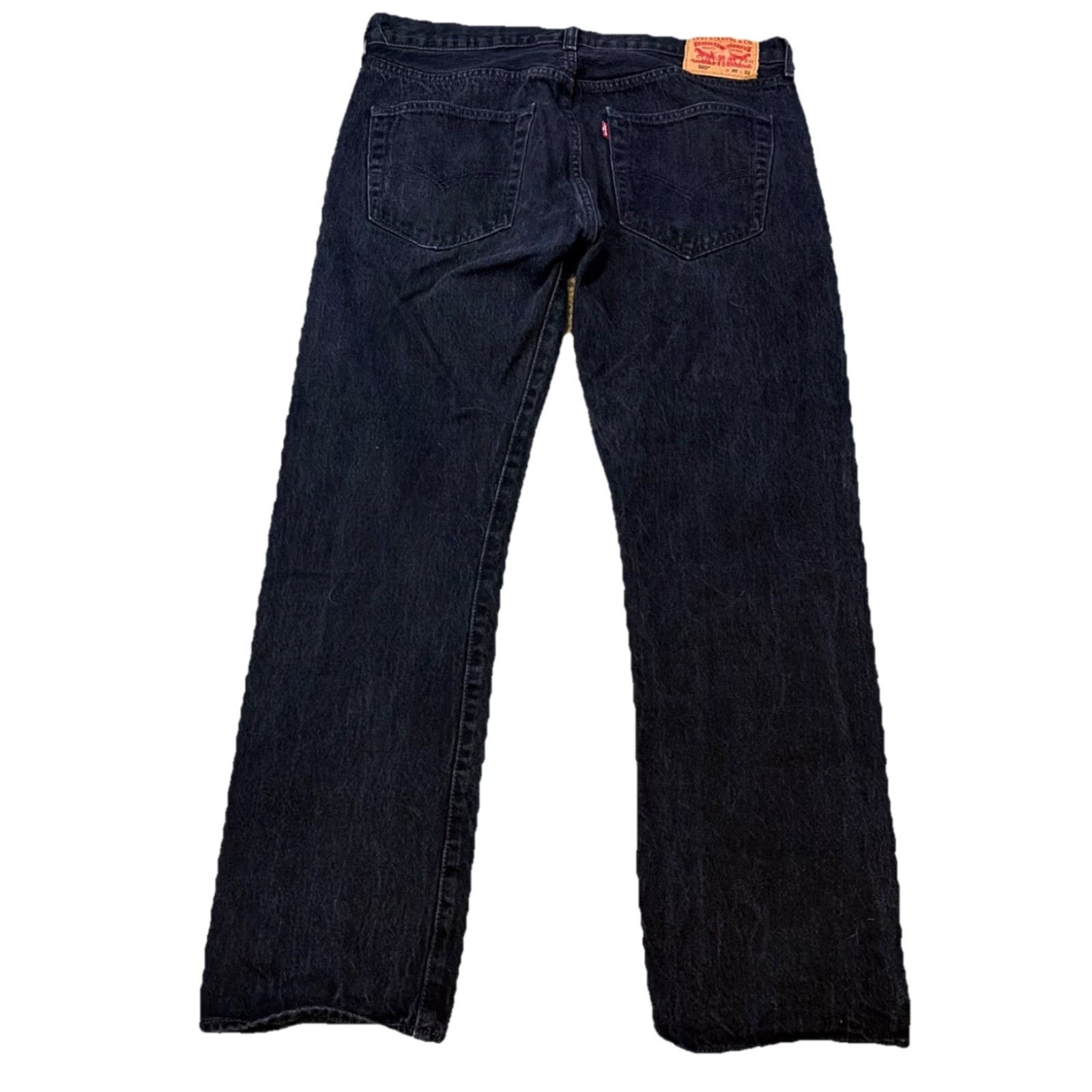 Levi's VINTAGE Levi’s 501 Button Fly Black Denim Jeans Straight Leg 36x32 Men Jeans Straight 501 Black Denim Mens Size US 36 / EU 52 - 2 Thumbnail