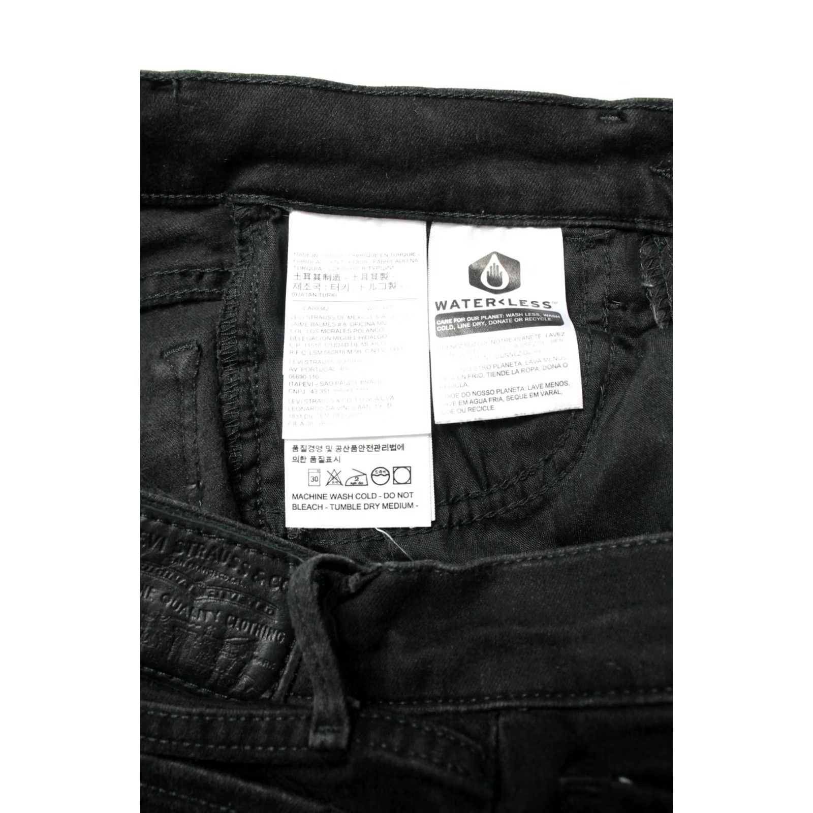 Levi's LEVI'S 710 Super Skinny Jeans Women's W27/L34 Black Stretch Zip Fly Logo Size 27" / US 4 / IT 40 - 5 Thumbnail