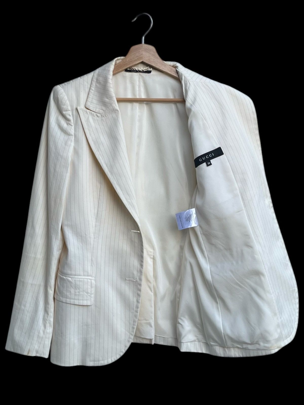 Gucci 2005 Gucci Tom Ford Pinstripe Jacket Size XS / US 0-2 / IT 36-38 - 2 Thumbnail