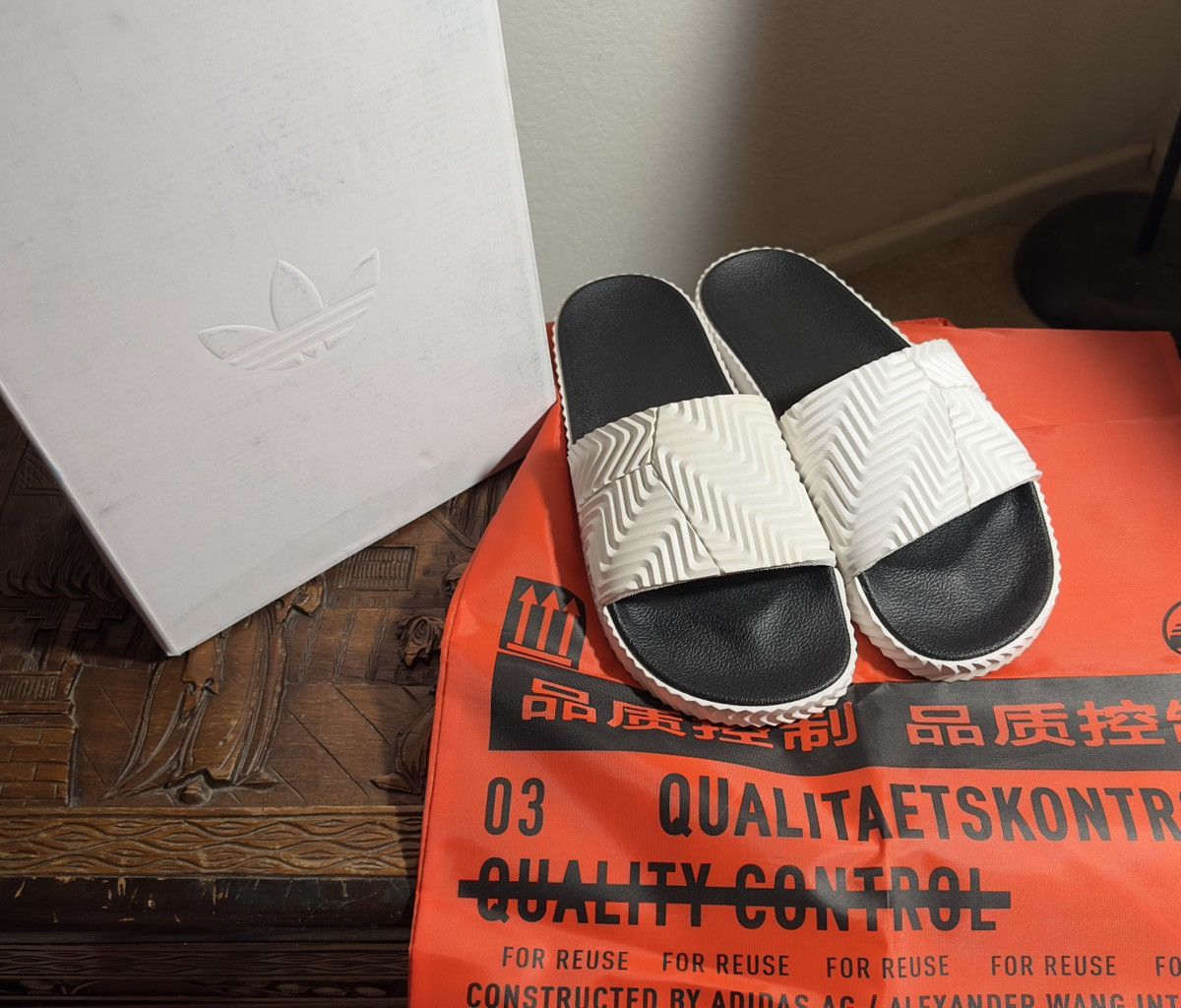 Adidas × Alexander Wang ADIDAS X ALEXANDER WANG Adilette Slides - D97932 - Men's 10 Size US 10 / EU 43 - 2 Thumbnail