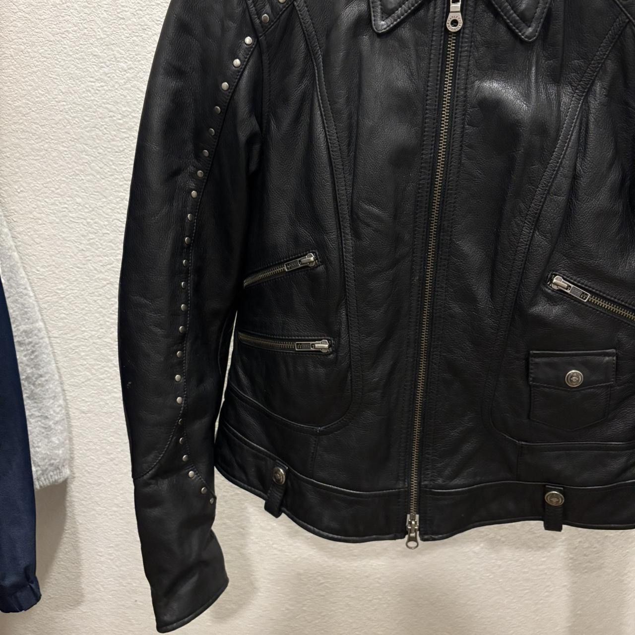 Harley Davidson Vintage Harley Davidson Studded Leather Biker Jacket Size US S / EU 44-46 / 1 - 4 Thumbnail