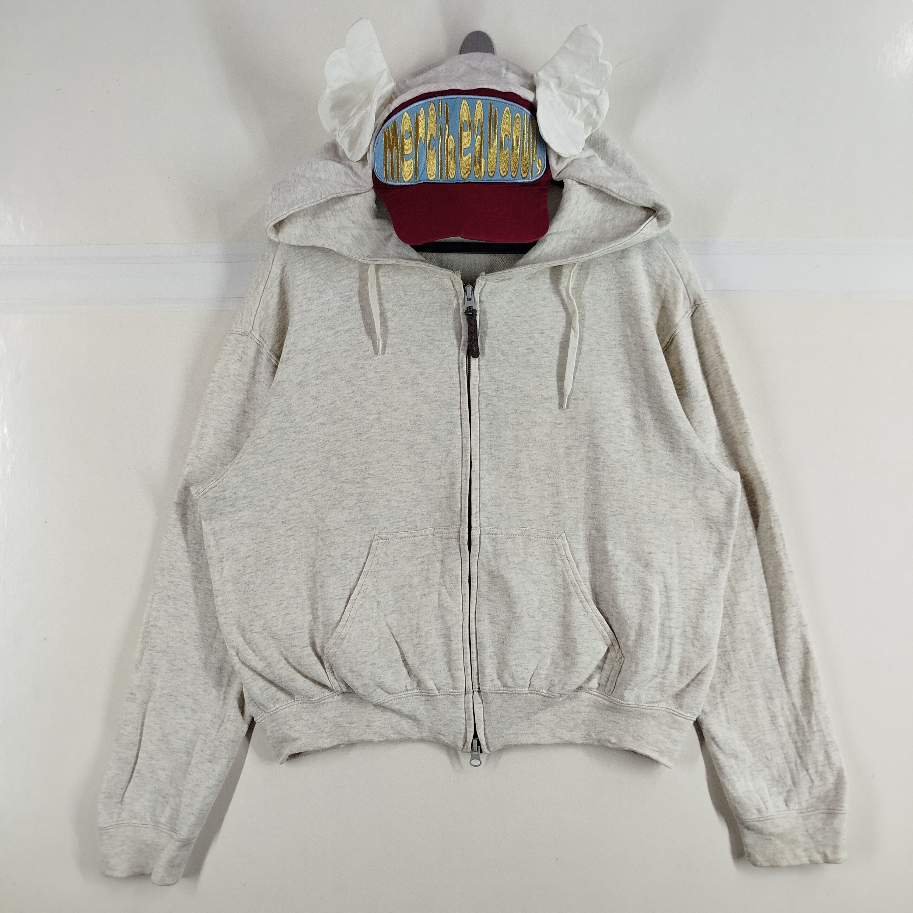 mercibeaucoup Mercibeaucoup Cap Hoodie Boxy Crop Top Embroidery Logo Size US M / EU 48-50 / 2 - 1 Thumbnail