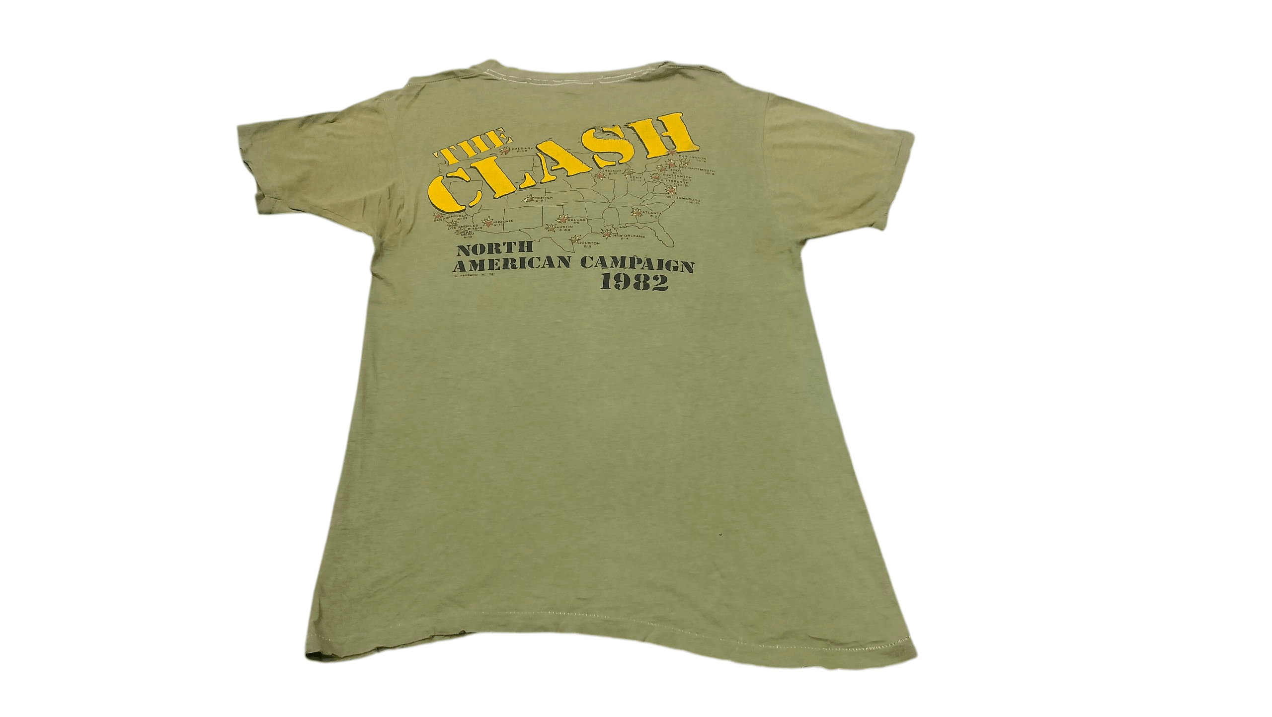 Vintage Vtg 80s Distressed paper thin Punk The Clash American war Size US L / EU 52-54 / 3 - 1 Thumbnail
