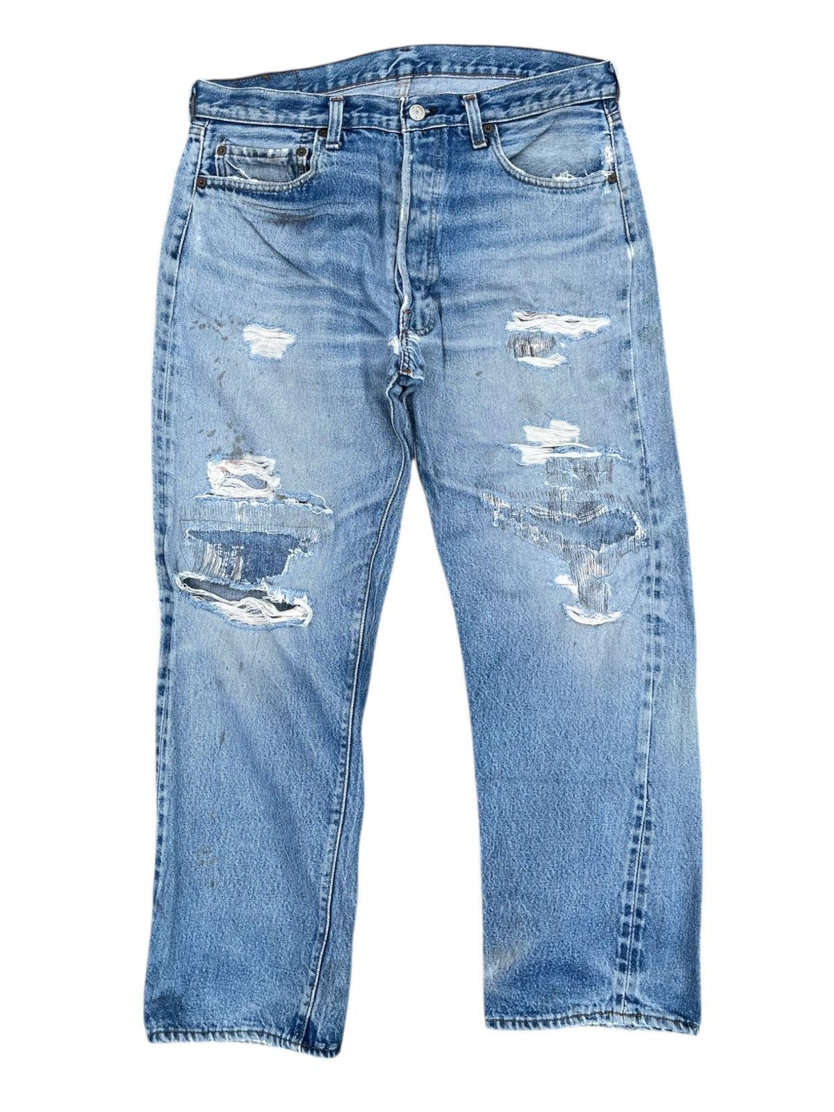 Levi's Vintage Levi’s 501 Single R Selvedge Denim Jeans Button 524 Size US 33 - 1 Thumbnail
