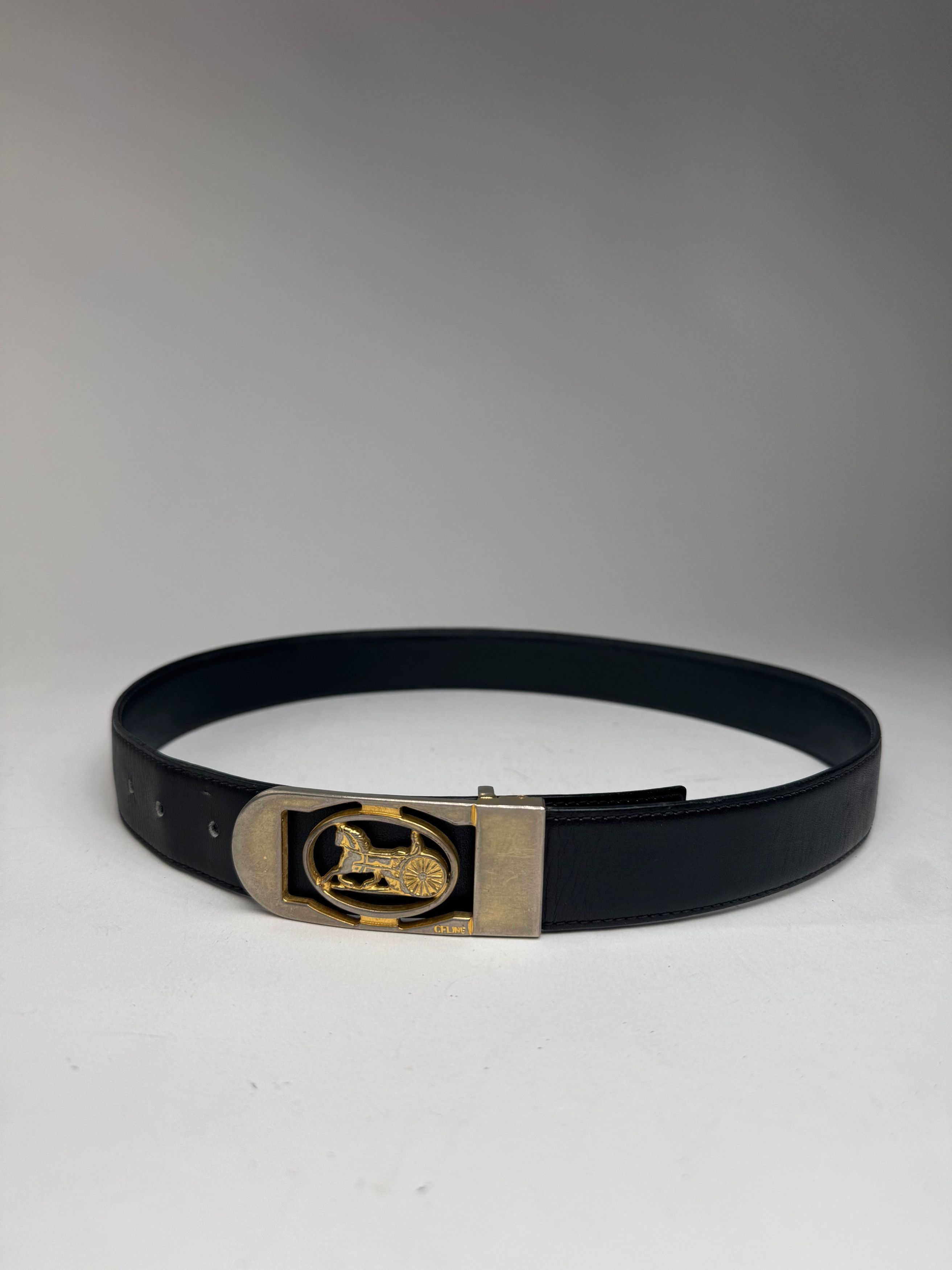 Celine Vintage Paris leather belt black Size ONE SIZE - 1 Thumbnail