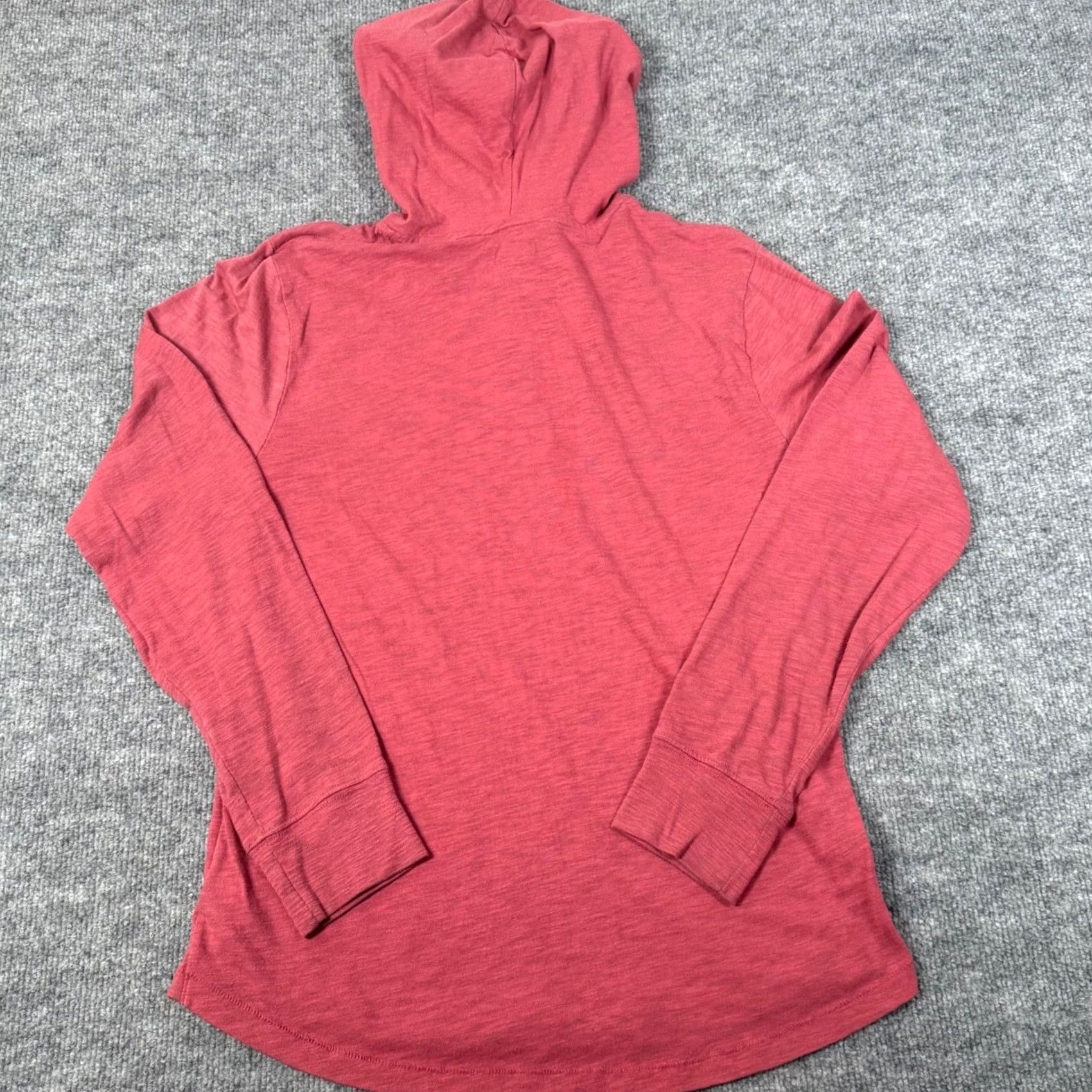 Old Navy Old Navy Henley Hoodie Mens Medium Red Lory Chest Pocket Drawstring Crew Neck Knit Sweatshirt Size US M / EU 48-50 / 2 - 4 Thumbnail
