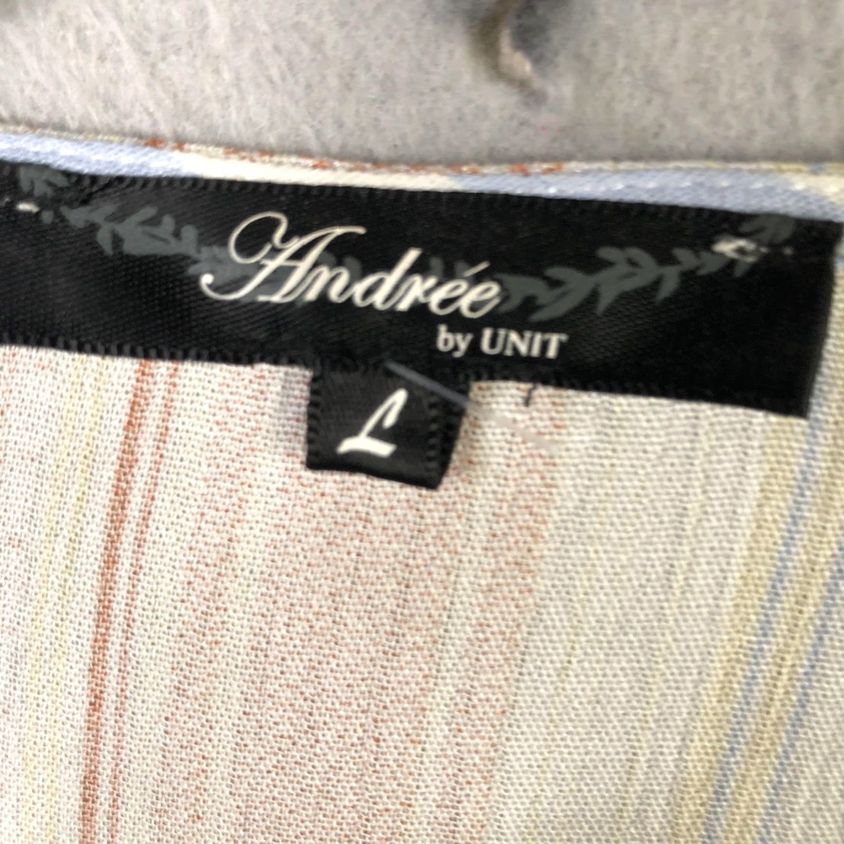 Vintage VINTAGE Andree by UNIT Kimono Cardigan Womens L Blue Peach Stripe Embroidered Boho Open-Front Lightweight Size L / US 10 / IT 46 - 5 Thumbnail