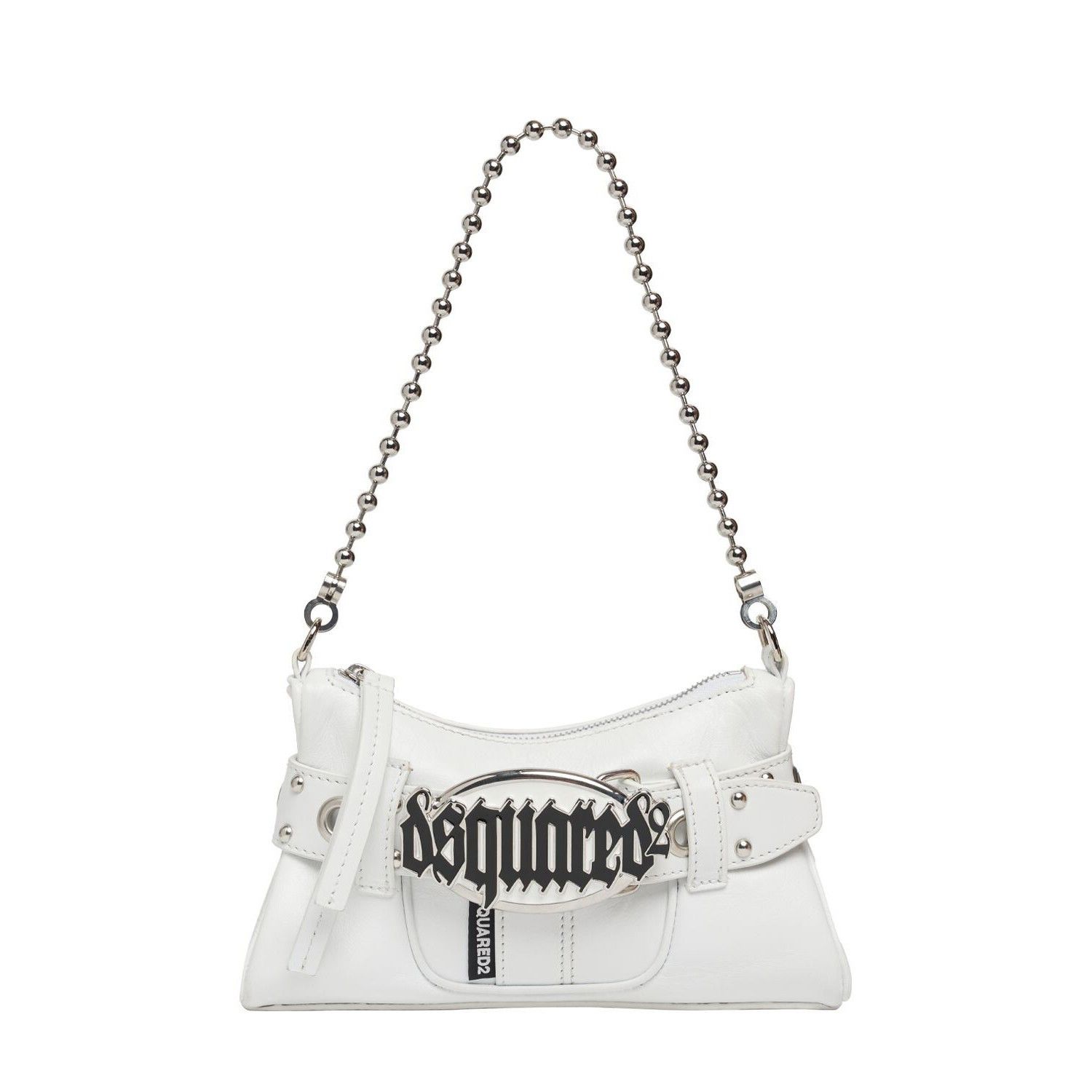 Dsquared2 DSQUARED2 Gothic Leather White Shoulder Bag New Size ONE SIZE - 1 Thumbnail