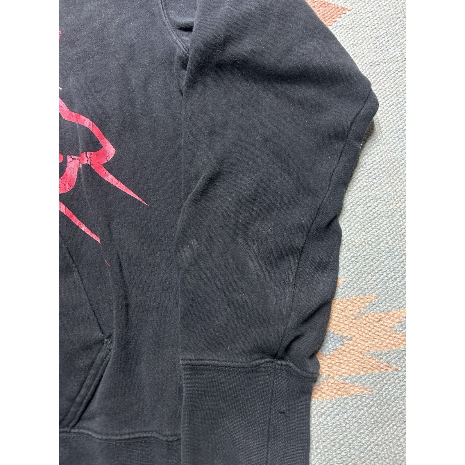 Fox Racing VINTAGE Fox Racing Hoodie Full Zip Black Grunge Logo Skater Small Men's S Size US S / EU 44-46 / 1 - 5 Thumbnail