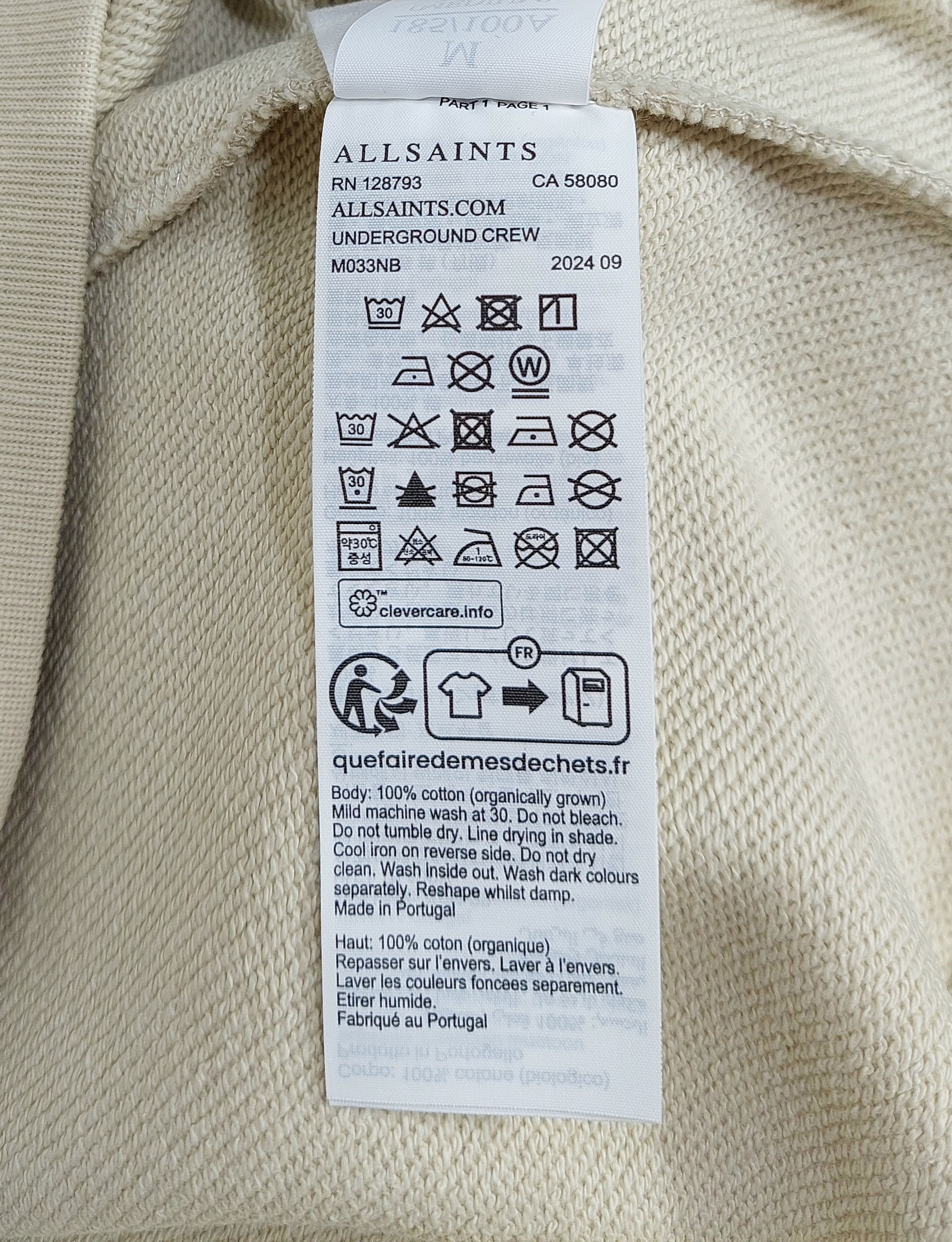 Allsaints Underground crew sweatshirt Size US M / EU 48-50 / 2 - 5 Thumbnail