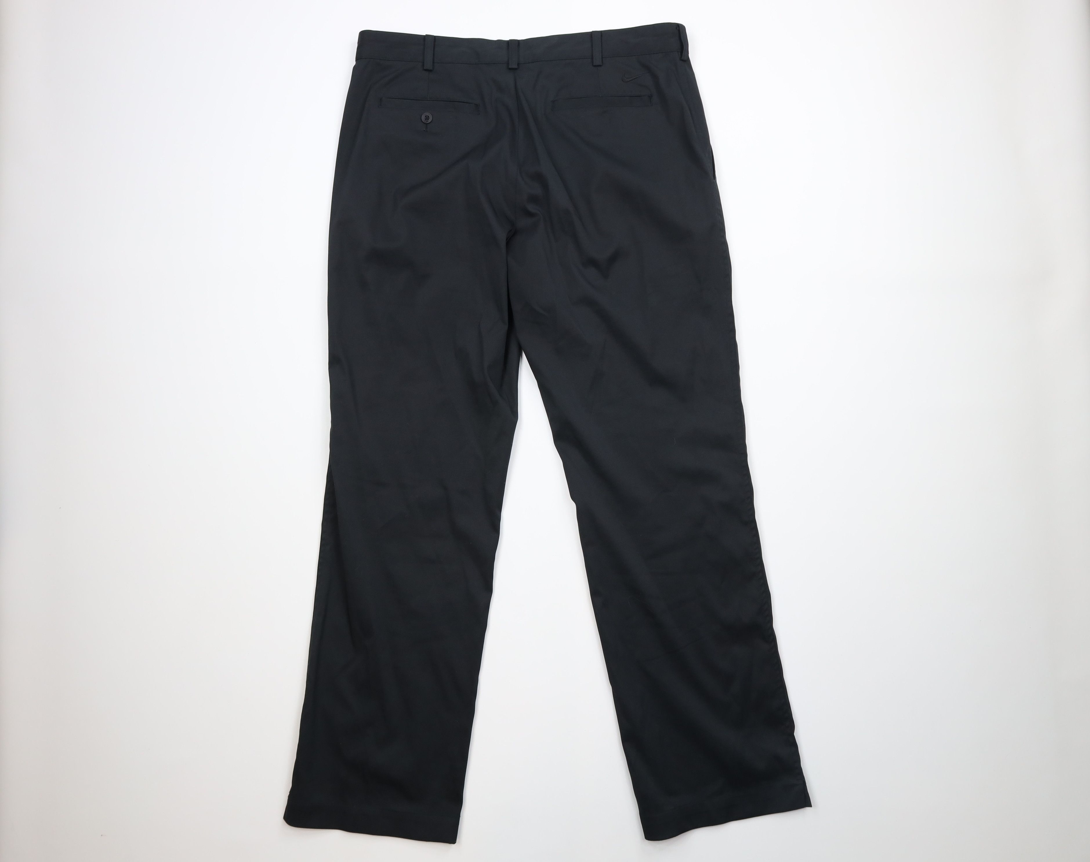 Nike Nike Golf Front Wide Leg Golfing Chino Pants Black Polyester Size US 35 - 7 Thumbnail