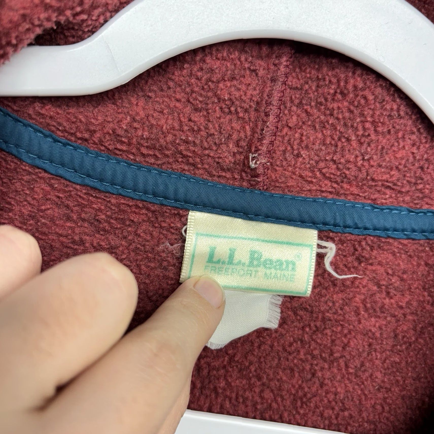 Vintage VINTAGE: No. LL Bean Fleece Pullover Mens Medium Quarter Snap Red Outdoor Hiking Sweater Size US M / EU 48-50 / 2 - 7 Thumbnail