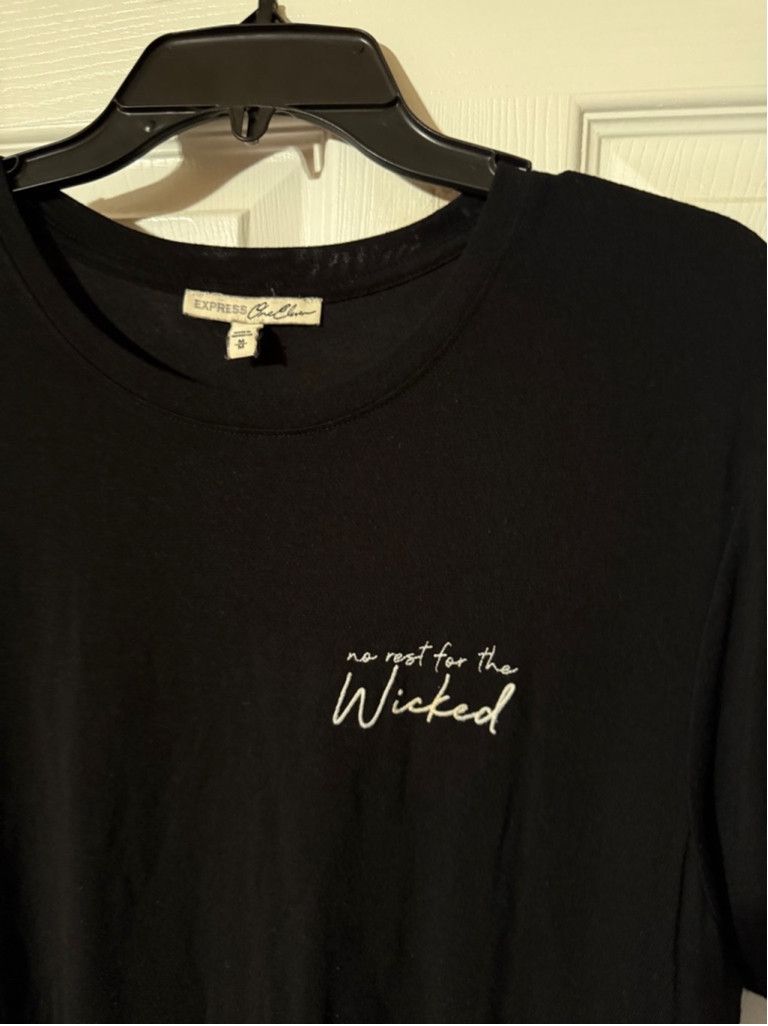 Express Express Black Medium (M)Tee with Short sleeves Size L / US 10 / IT 46 - 1 Thumbnail