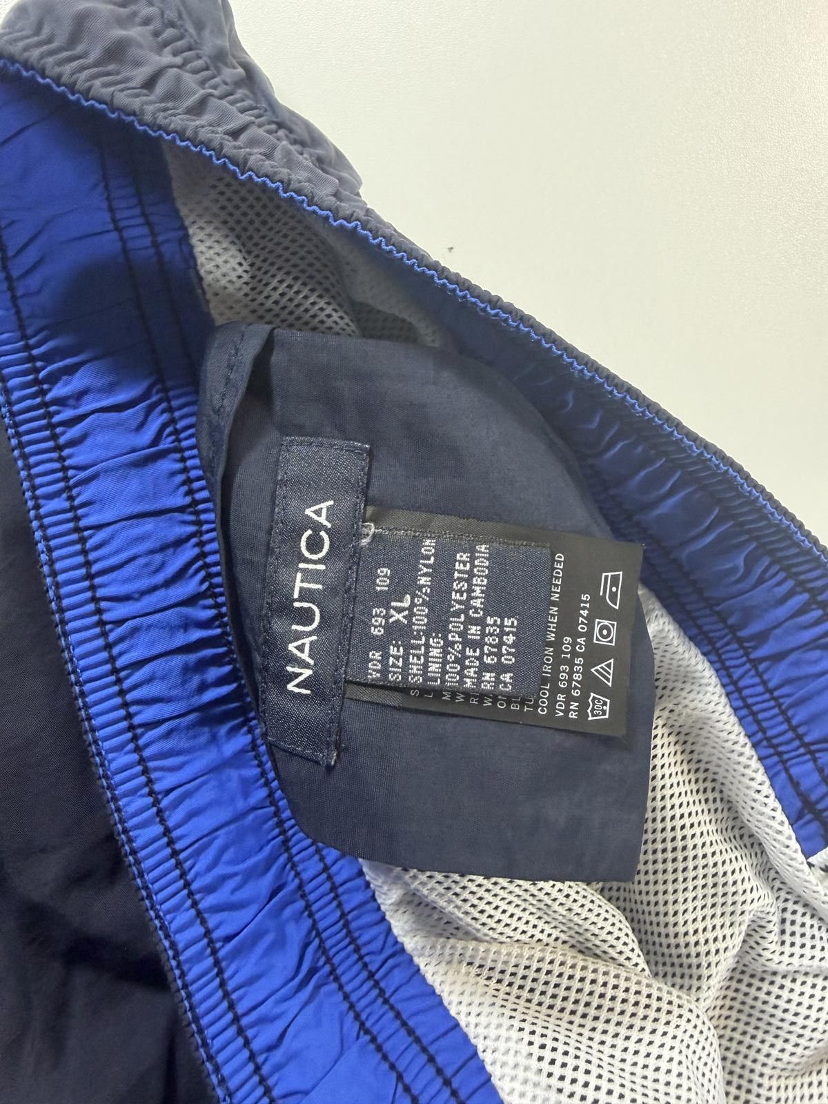 Nautica Nautica Men's Navy Blue Swim Shorts with White Side Panel XL Size US 40 / EU 56 - 3 Thumbnail