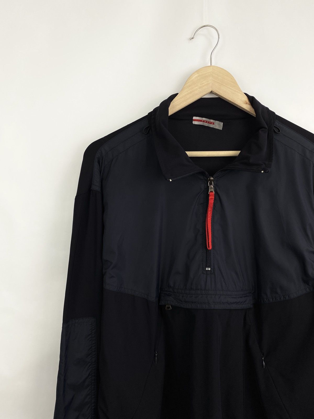 Prada × Vintage 🇮🇹 Vintage 90s Prada Nylon Anorak Jacket Rare Retro Hype Y2K Size US L / EU 52-54 / 3 - 2 Thumbnail