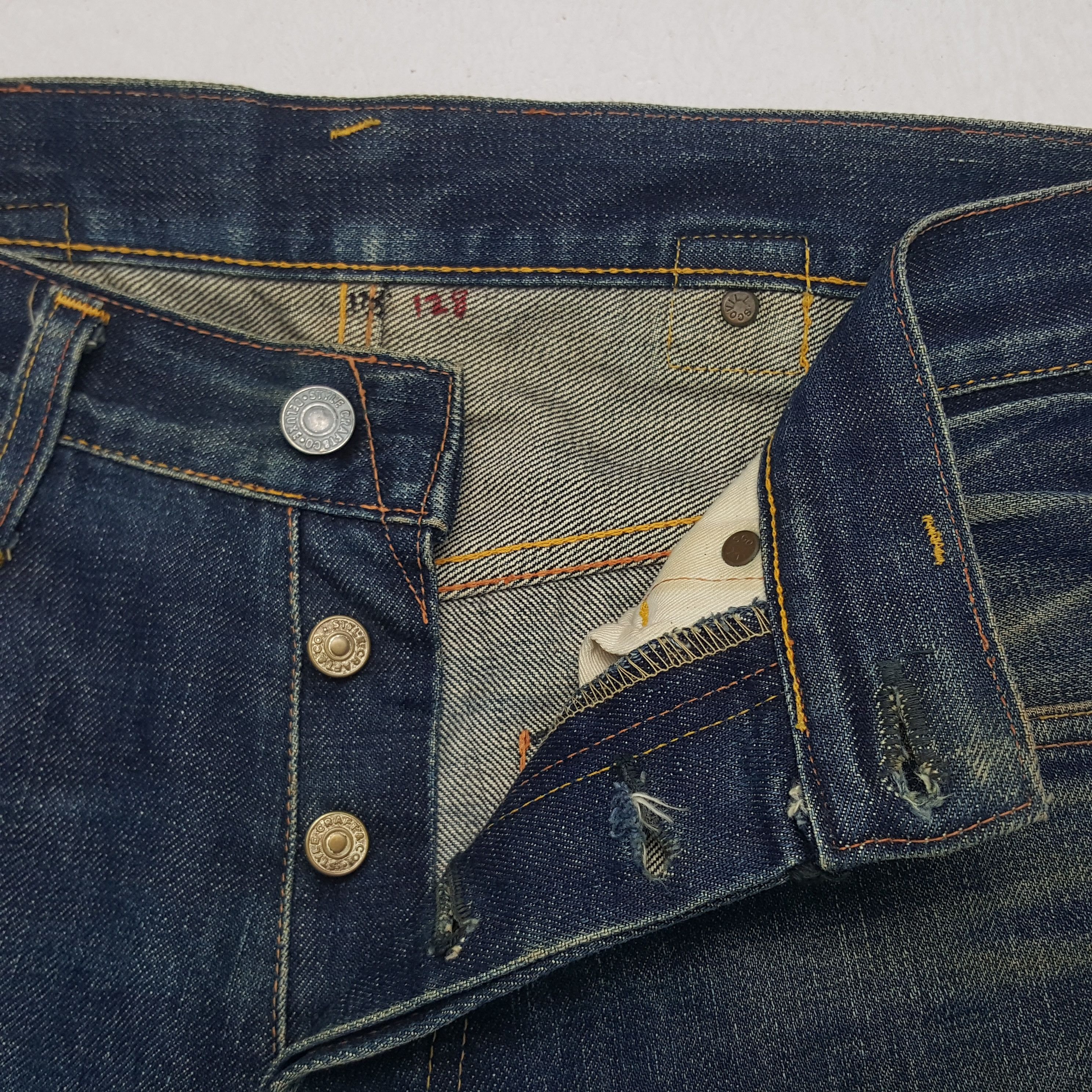 Evisu × Japanese Brand × Vintage Vintage Evisu Selvedge Japanese Daicock Custom Denim Jeans Size US 29 - 7 Thumbnail