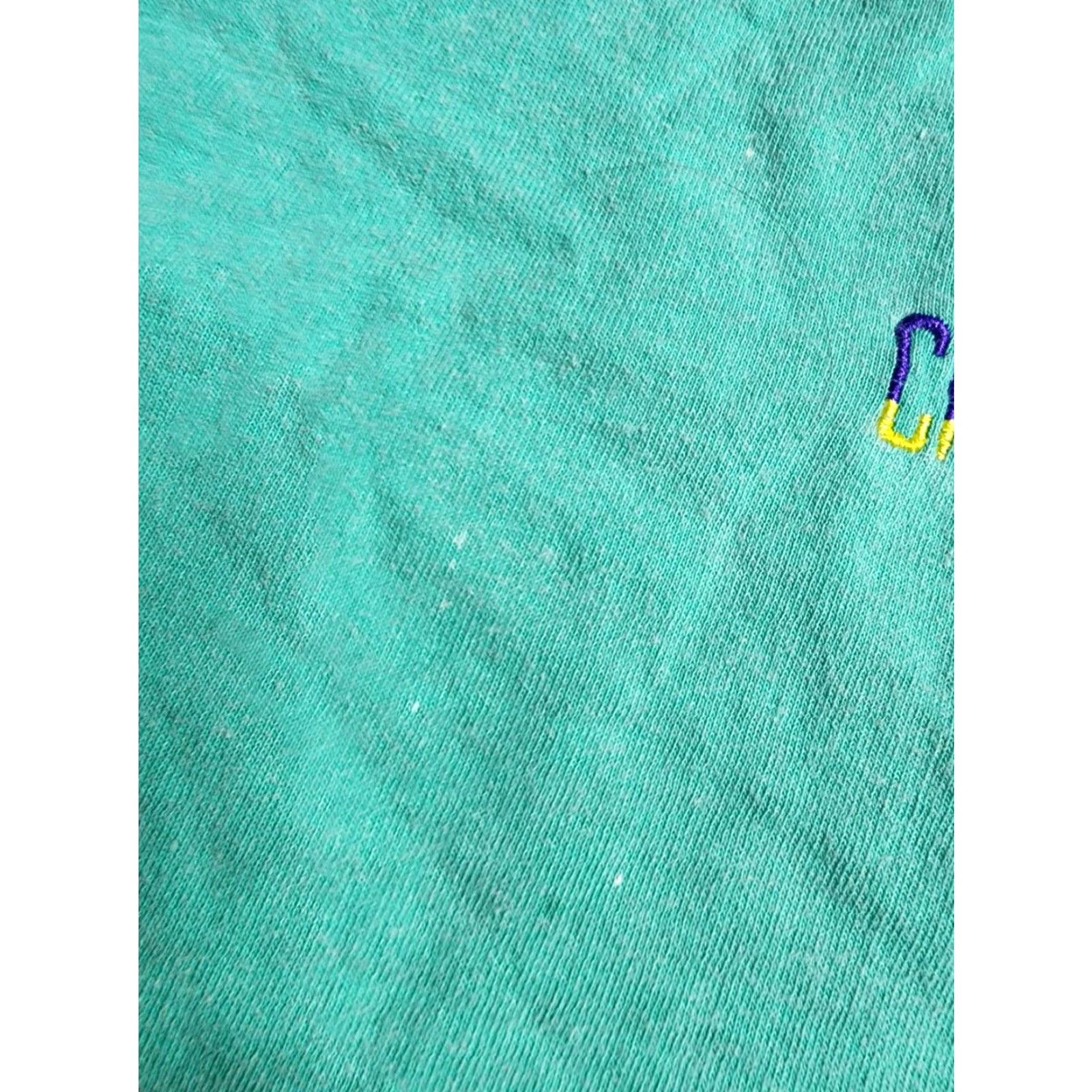 Anvil VINTAGE Anvil Mens Green Embroidered Champ Tank Top T Shirt Distressed 90s Cotton Size US L / EU 52-54 / 3 - 5 Thumbnail