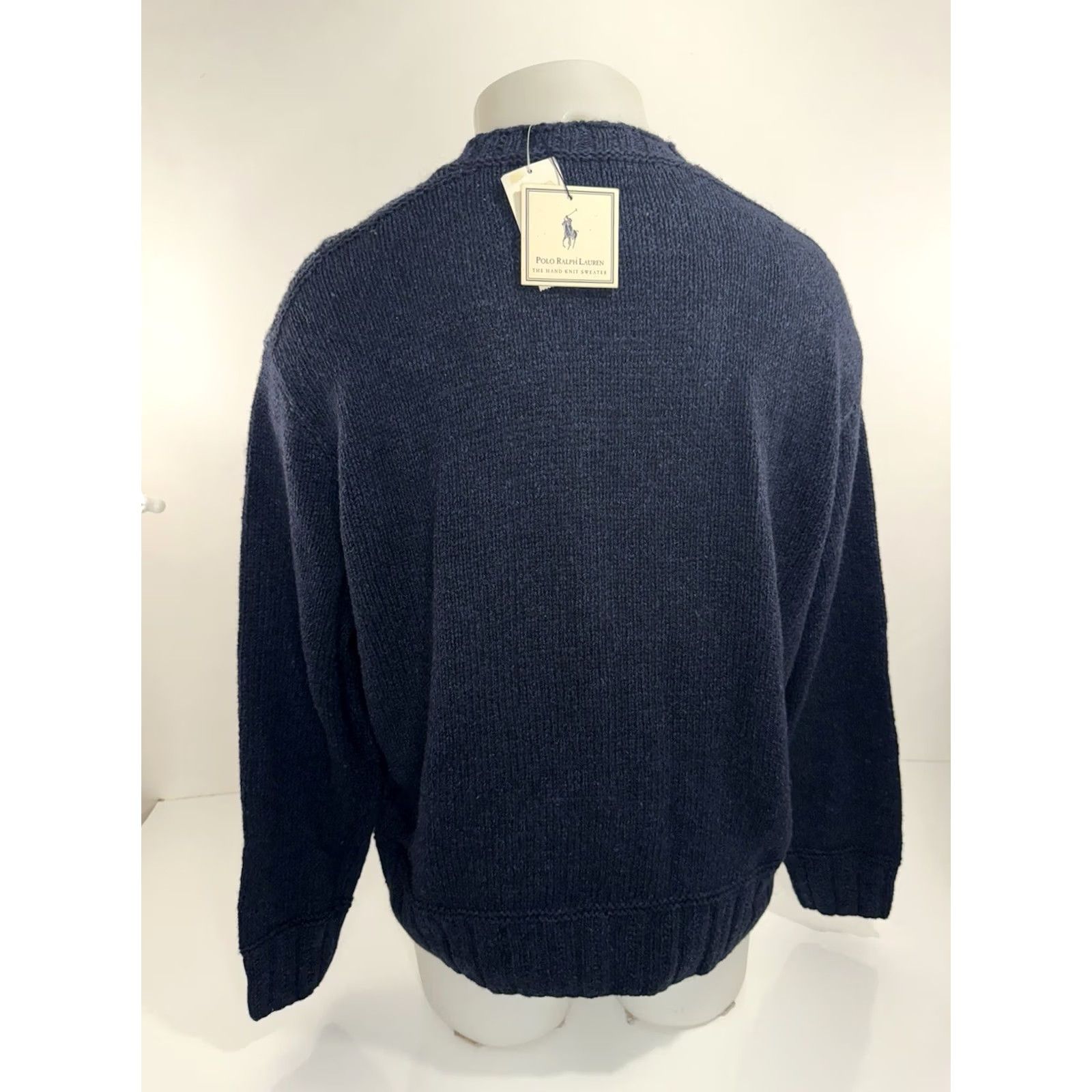 Ralph Lauren POLO RALPH LAUREN Sweater Mens L Silk Wool Hand Knit Pullover Blue Size US L / EU 52-54 / 3 - 3 Thumbnail