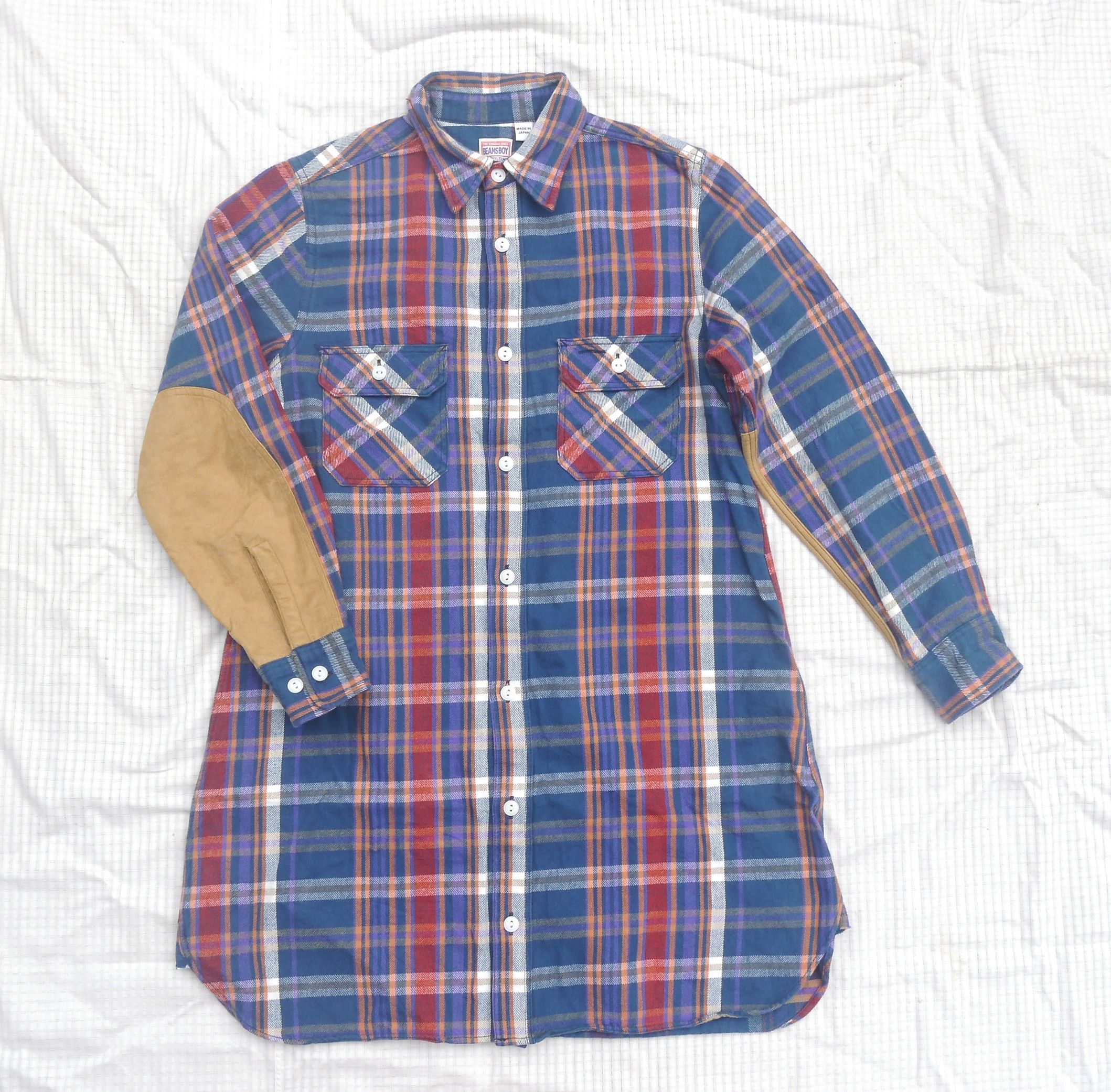 Japanese Brand (D86) Beams Boy Everyday Japan Plaid Button Up Shirt Dress Size S / US 4 / IT 40 - 1 Thumbnail