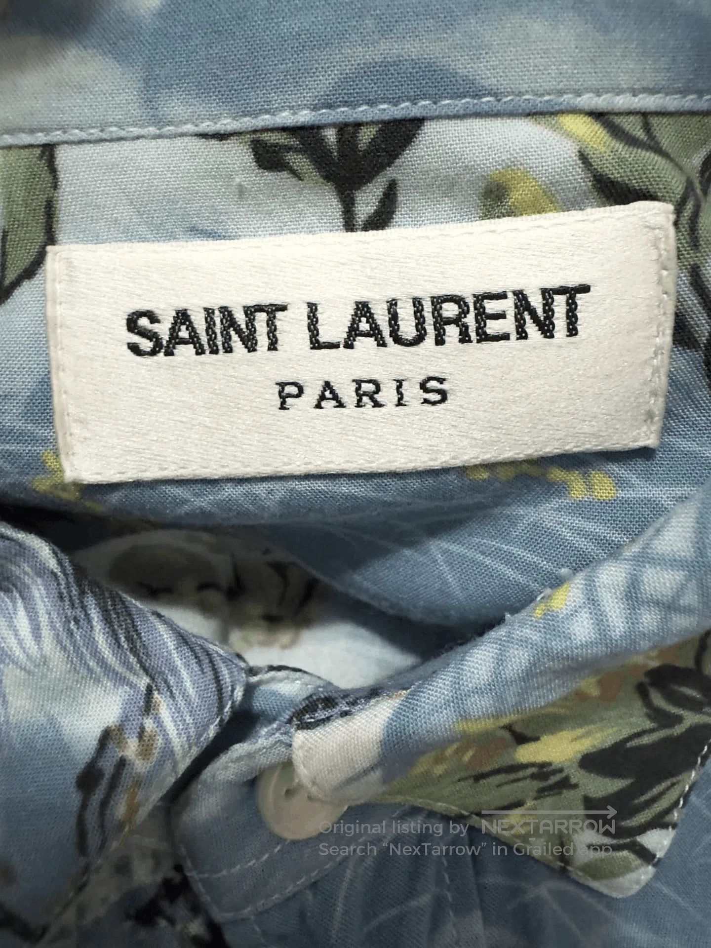 Hedi Slimane Saint Laurent 16SS Palm Wave Print Shirt. Size US M / EU 48-50 / 2 - 5 Thumbnail