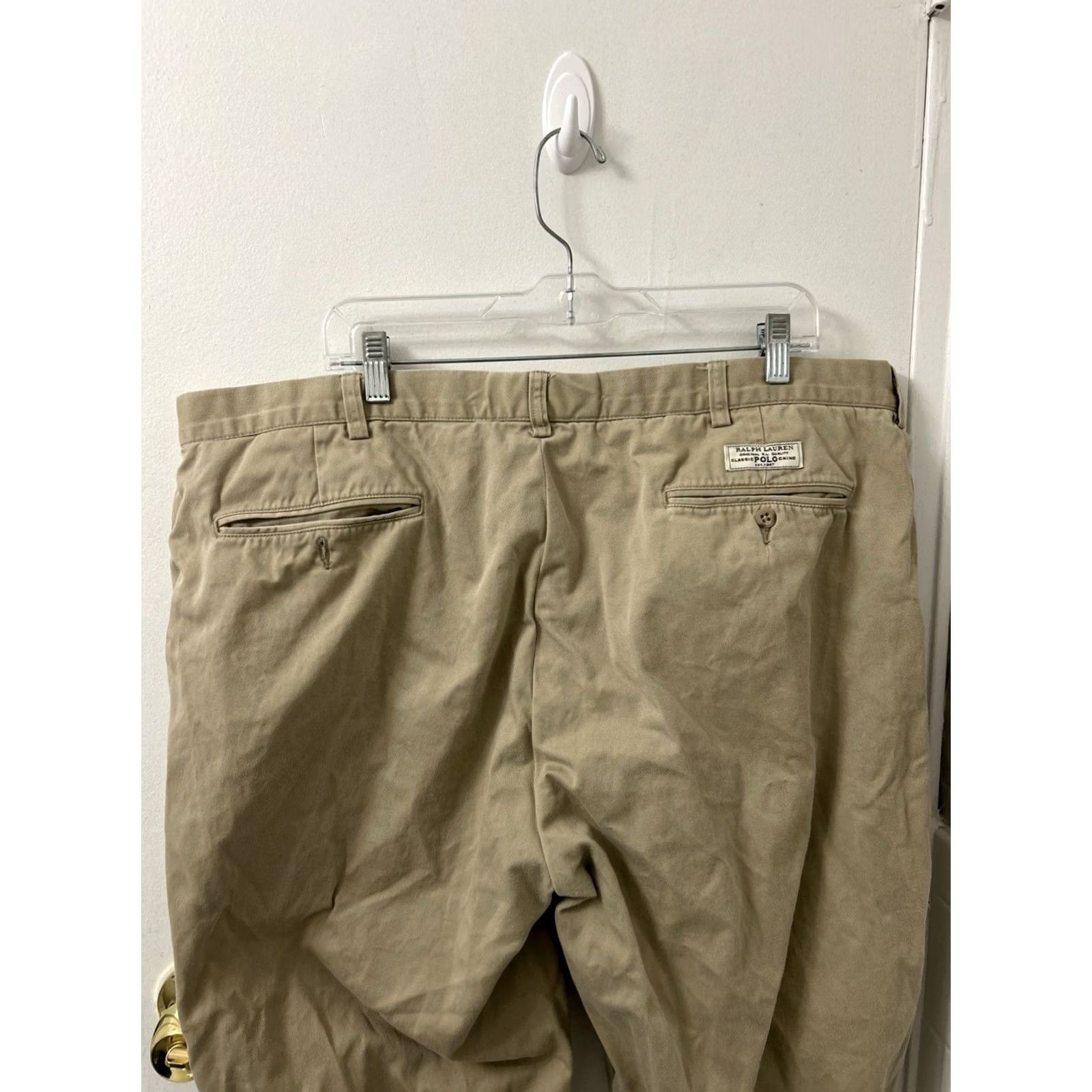 Polo Ralph Lauren VINTAGE Polo Ralph Lauren Chino Pants Mens Sz 44x34 Tan YKK Classic Fit Trousers Size US XXL / EU 58 / 5 - 7 Thumbnail