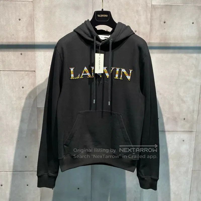 Lanvin Lanvin Black Cotton Long Sleeve Hoodie . Size US XL / EU 56 / 4 - 1 Thumbnail