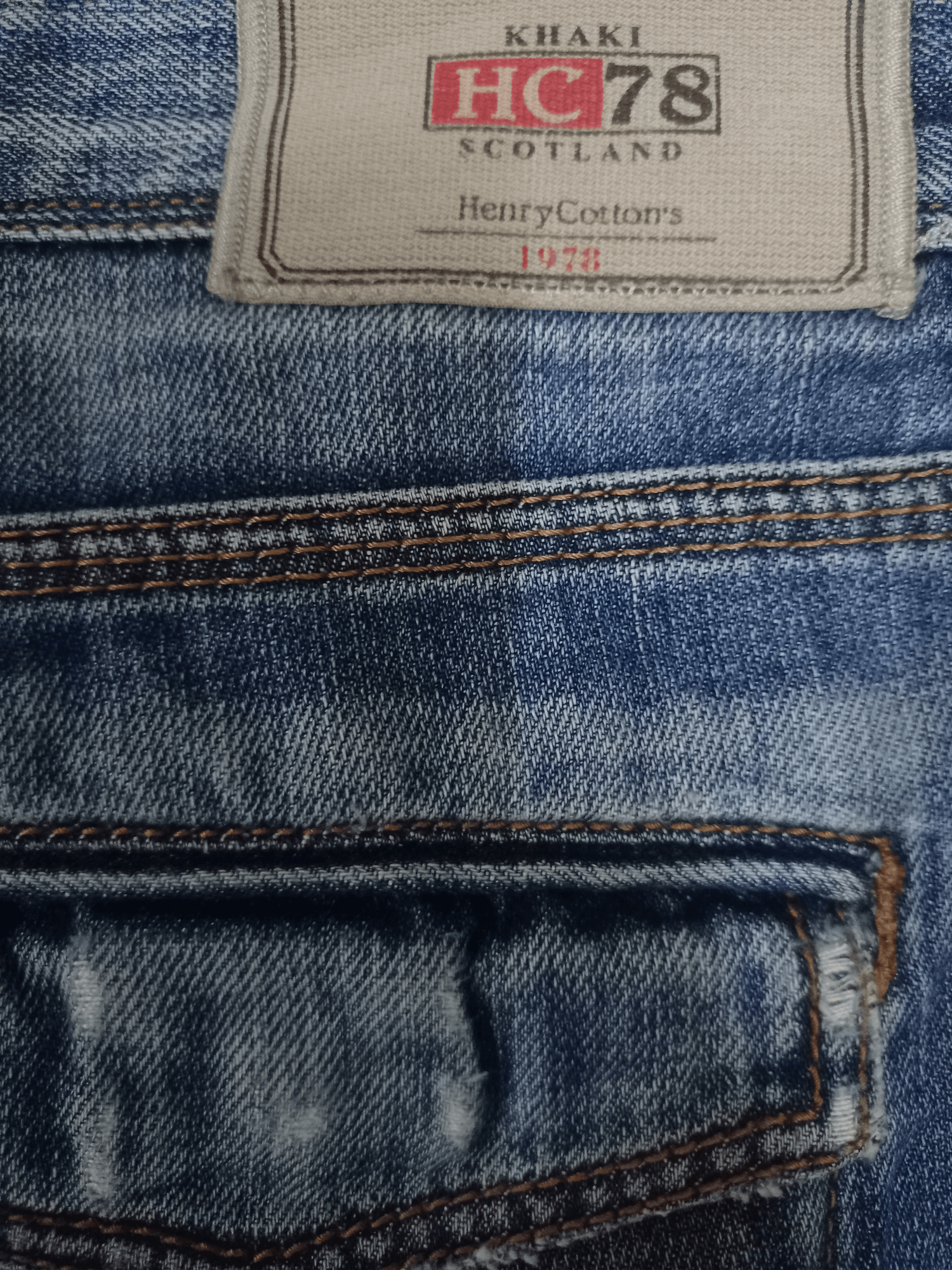 Designer × Henry Cotton's Vintage Henry Cottons Blue Wash Distressed Jeans 32x30 Size US 32 / EU 48 - 8 Thumbnail