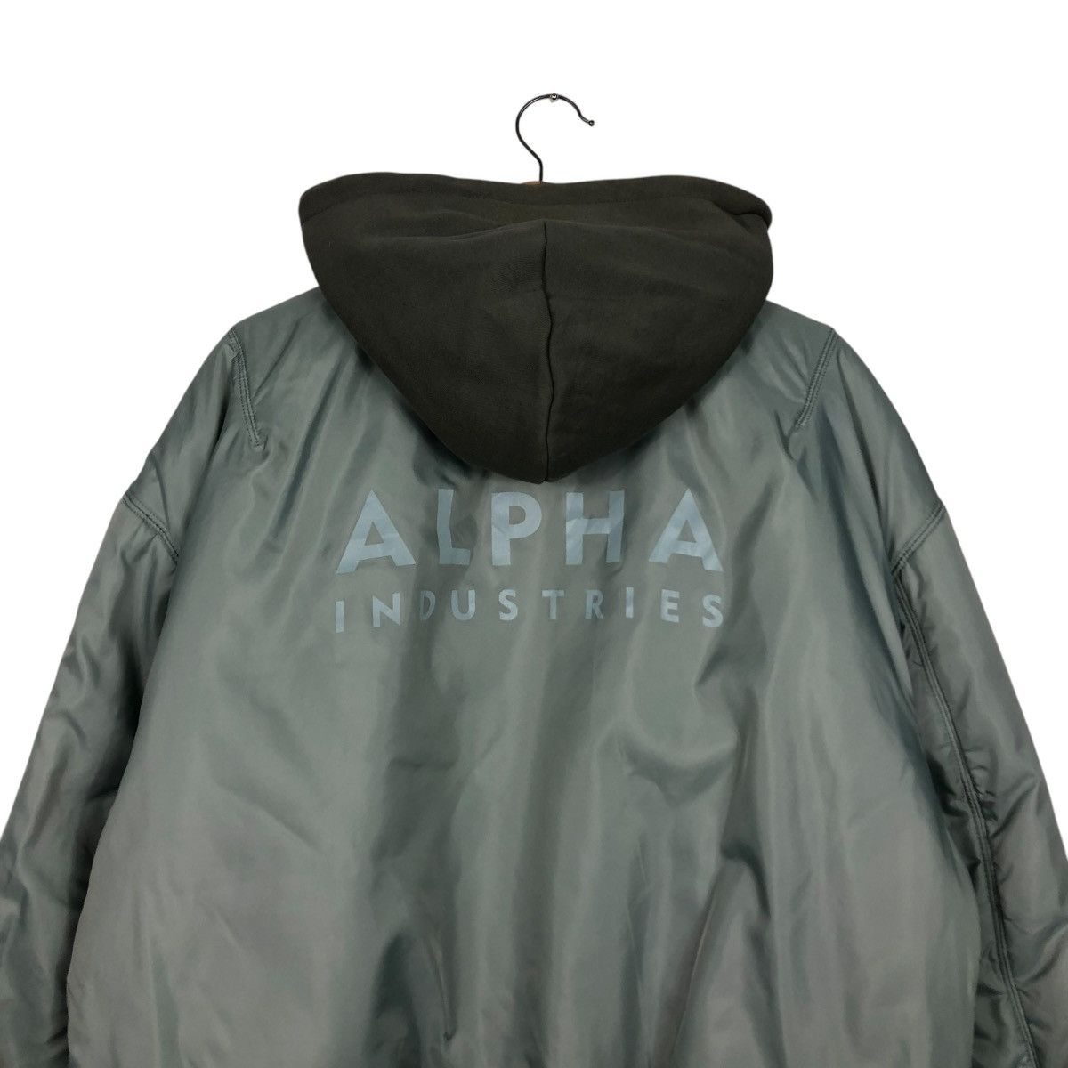 Alpha Industries 🔥VINTAGE REVERSIBLE BOMBER JACKET ALPHA INDUSTRIES BIG LOGO Size US L / EU 52-54 / 3 - 10 Thumbnail