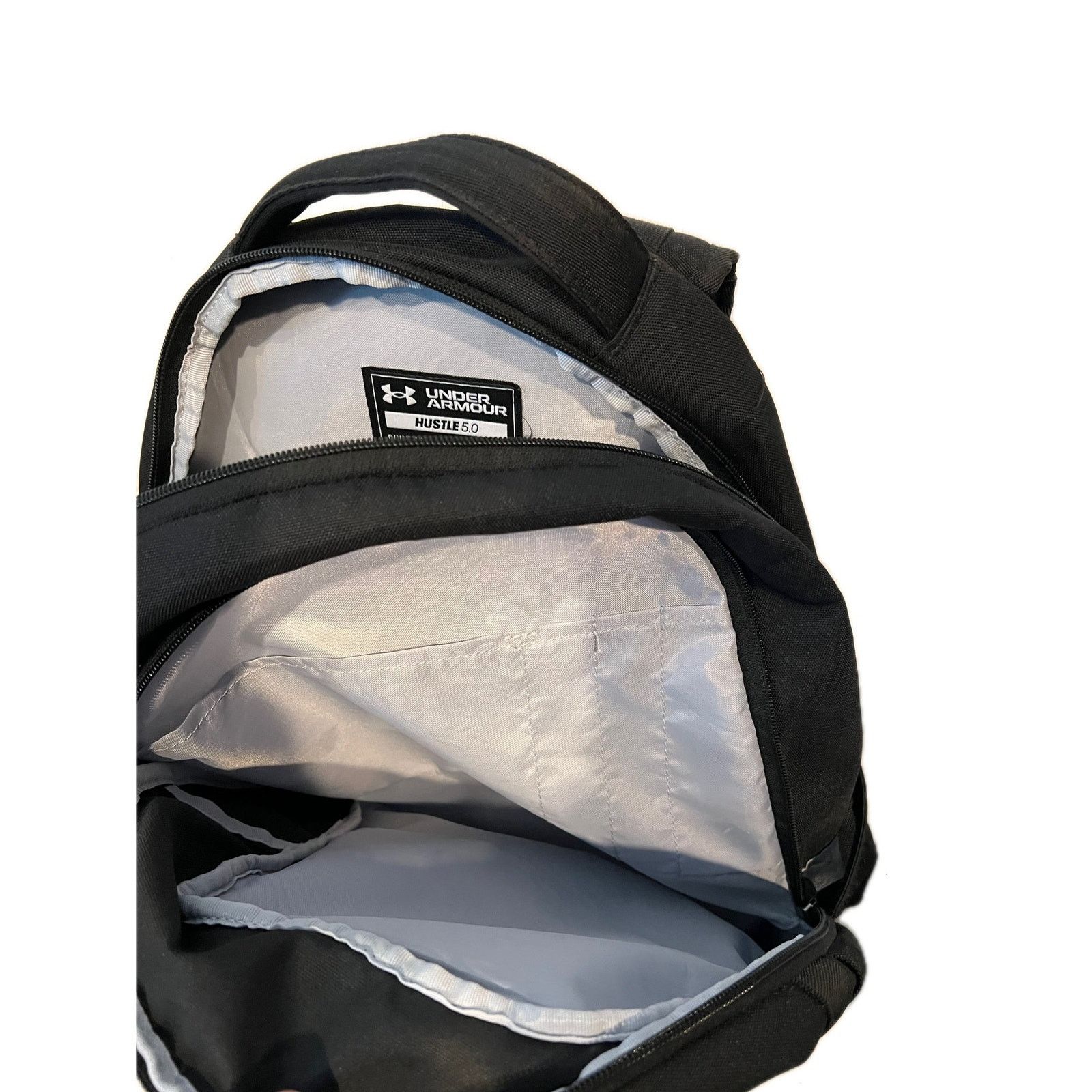 Under Armour Under Armour Gray Black Hustle 5.0 Backpack Size ONE SIZE - 3 Thumbnail
