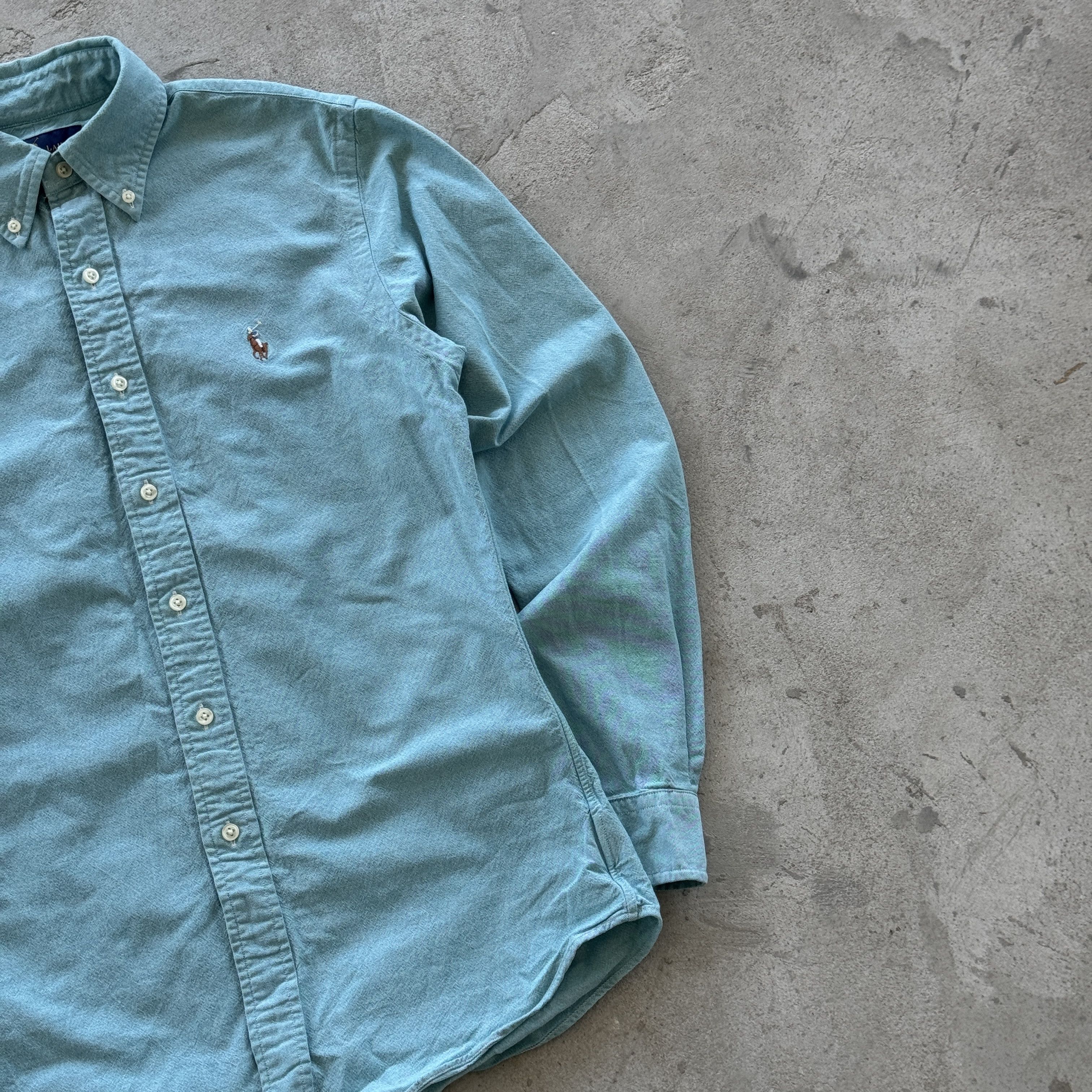 Polo Ralph Lauren Ralph Lauren Teal Slim Fit Stretch Oxford Shirt Size S P Size US S / EU 44-46 / 1 - 2 Thumbnail