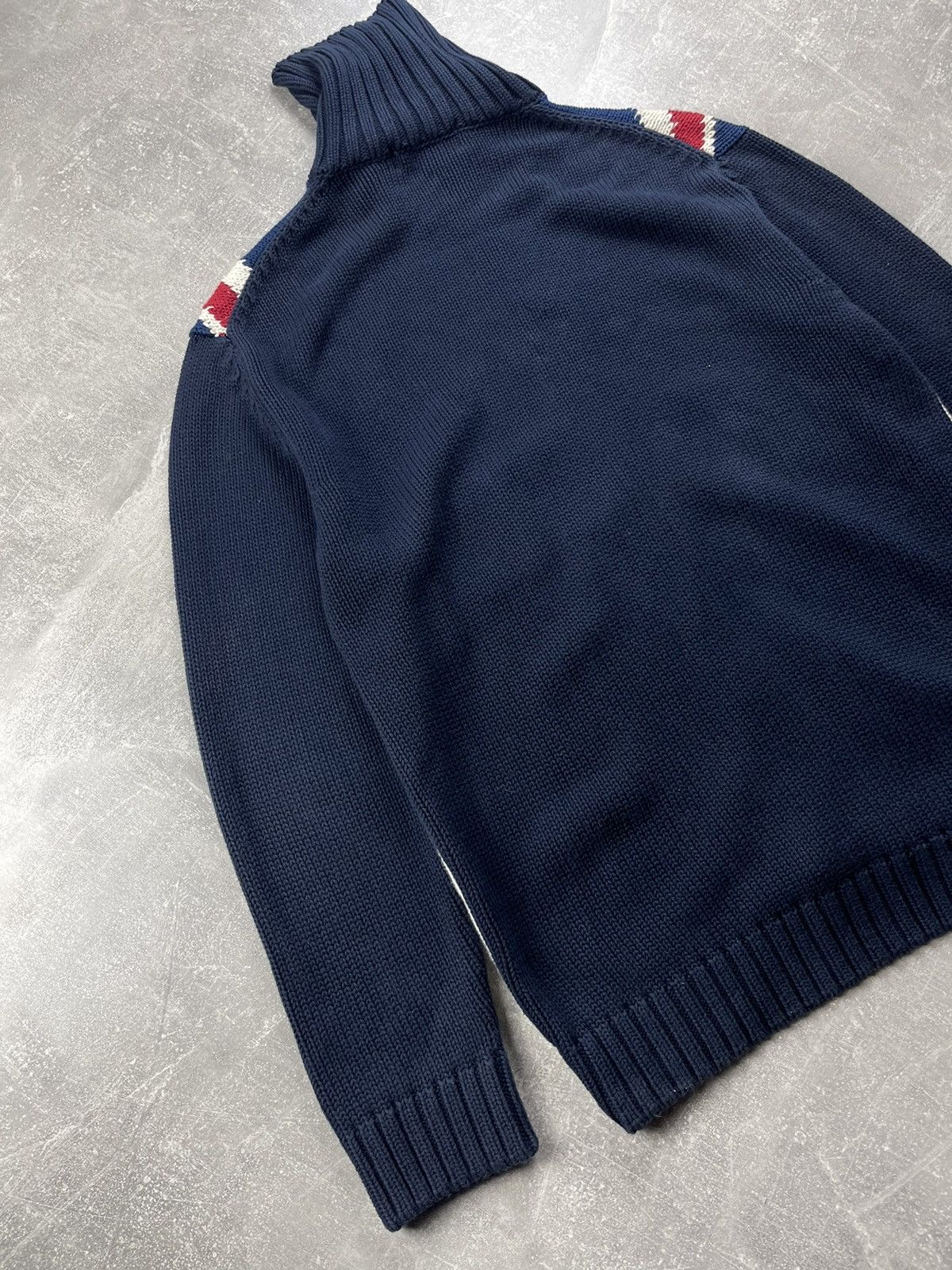 Other John by John Ashfield Union Jack Knit Half-Zip Sweater Size US L / EU 52-54 / 3 - 8 Thumbnail